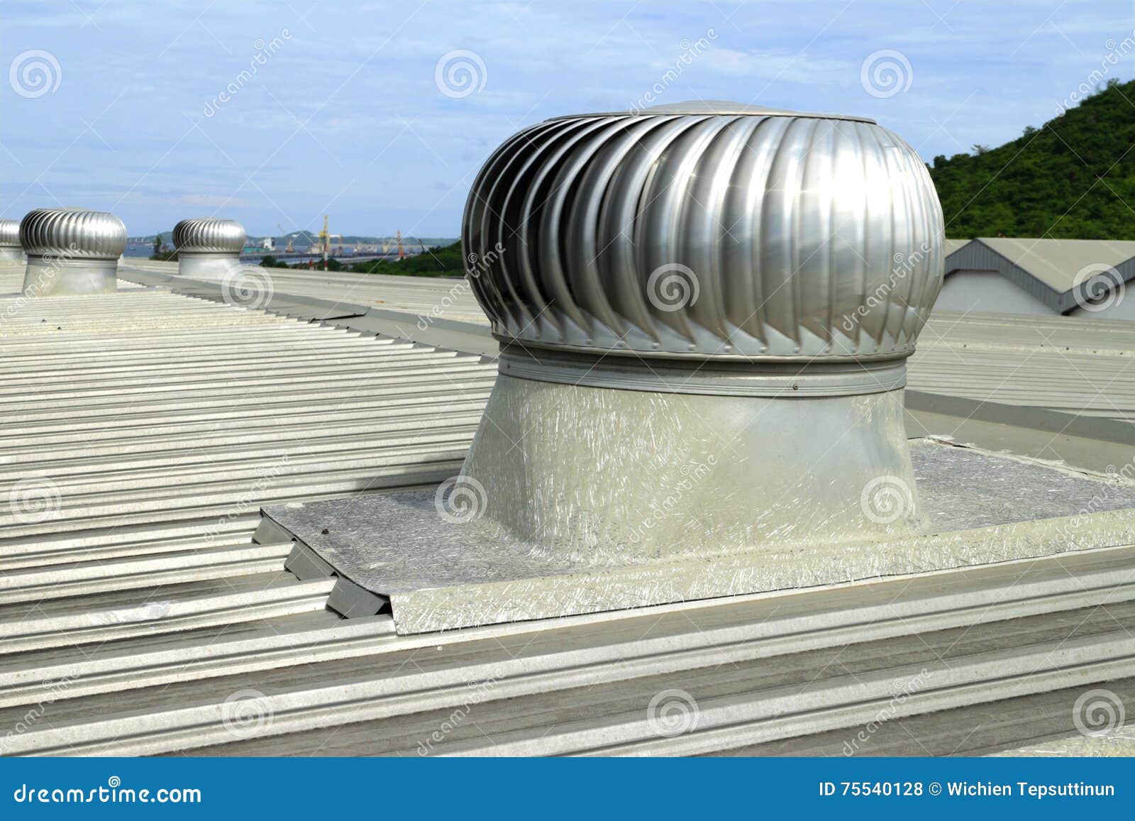 Roof Ventilator stock photo. Image of industrial, force 75540128