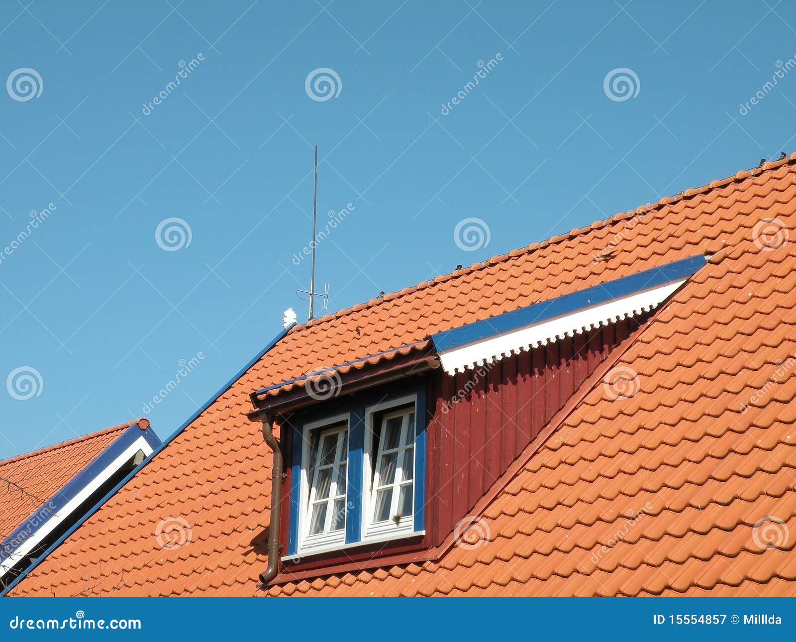 Roof with windows stock image. Image of decorated, decorative 15554857