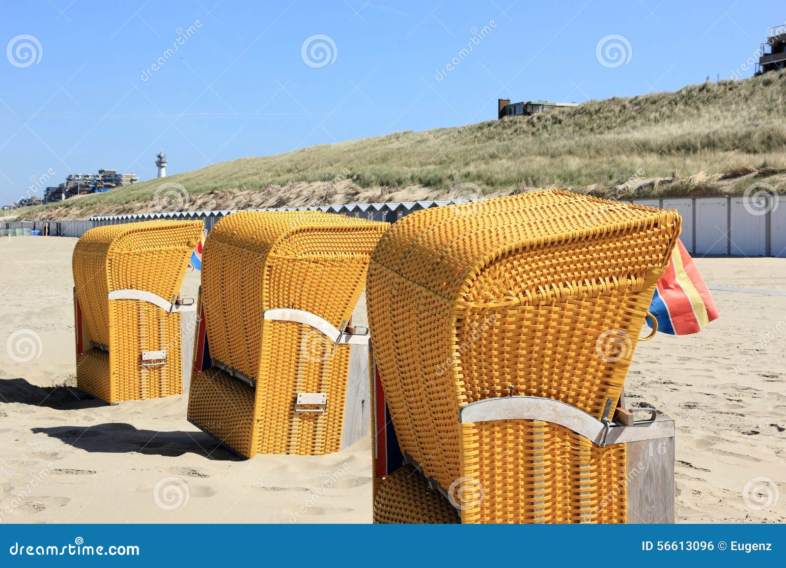 Roofed Wicker Beach Chairs Egmond Aan Zee