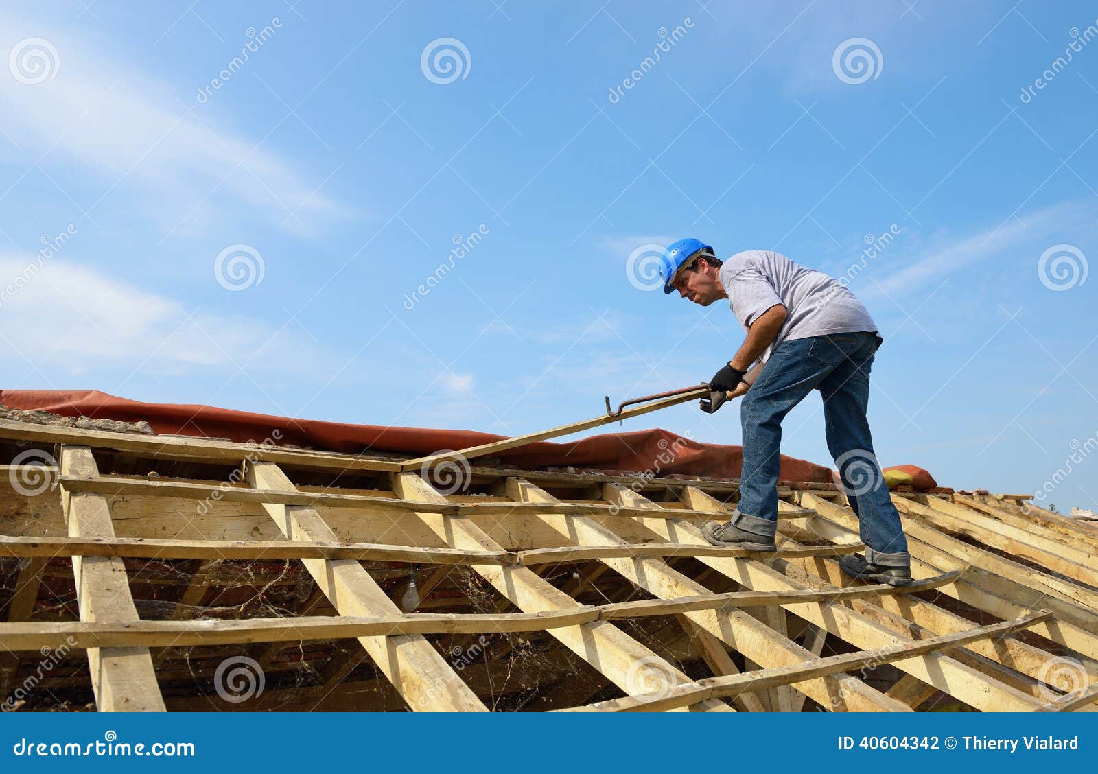 Roofer stock photo. Image of carpenter, build, repairman 40604342