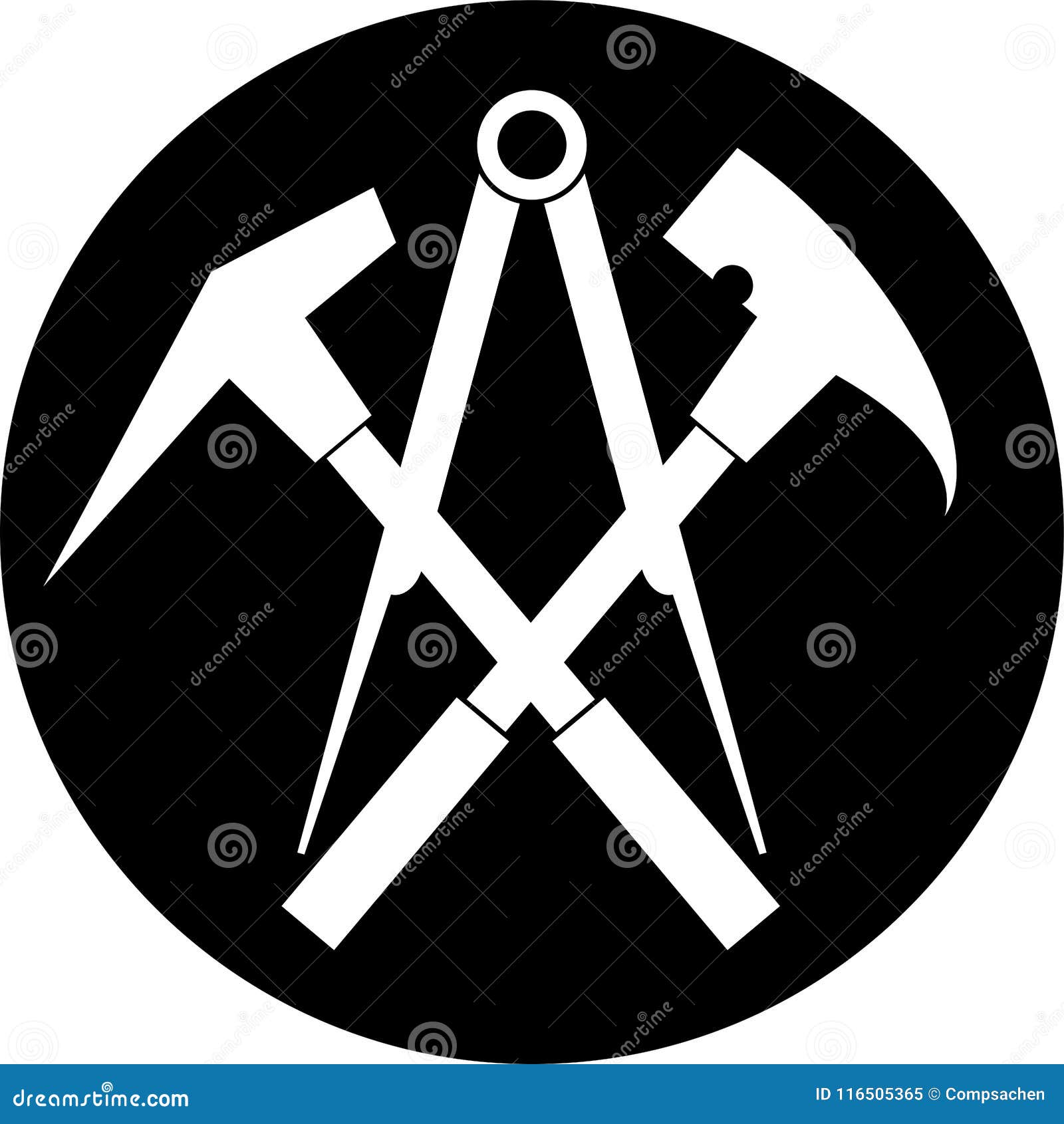 Roofer Tools, Roofer and Construction Logo, Sticker Label Stock Vector Illustration of company