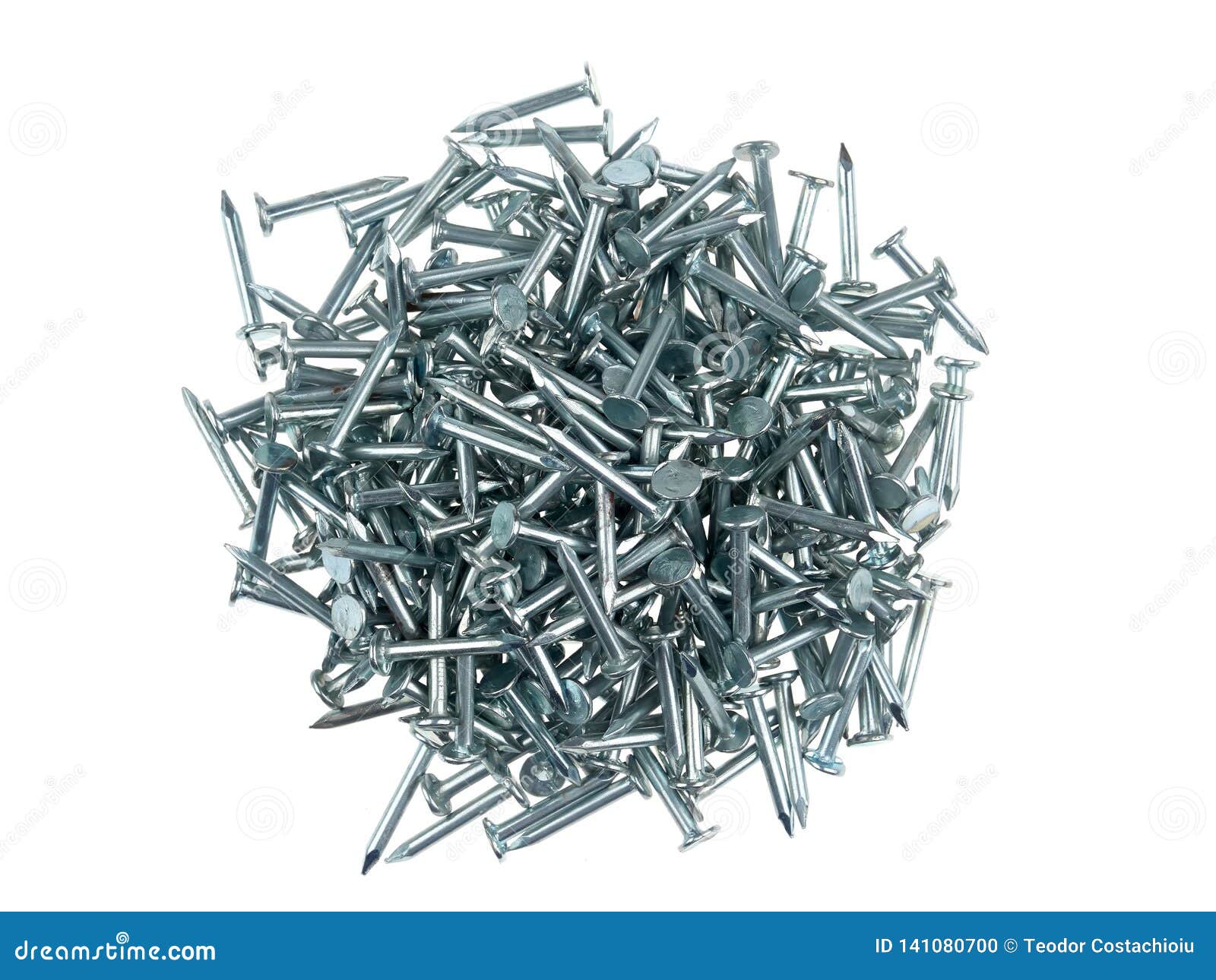 Roofing Nails Isolated on White Stock Photo Image of metallic