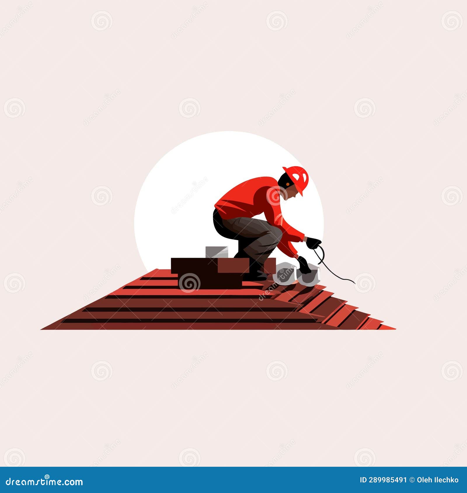 Roofing Vector Flat Minimalistic Isolated Illustration Stock Illustration Illustration of