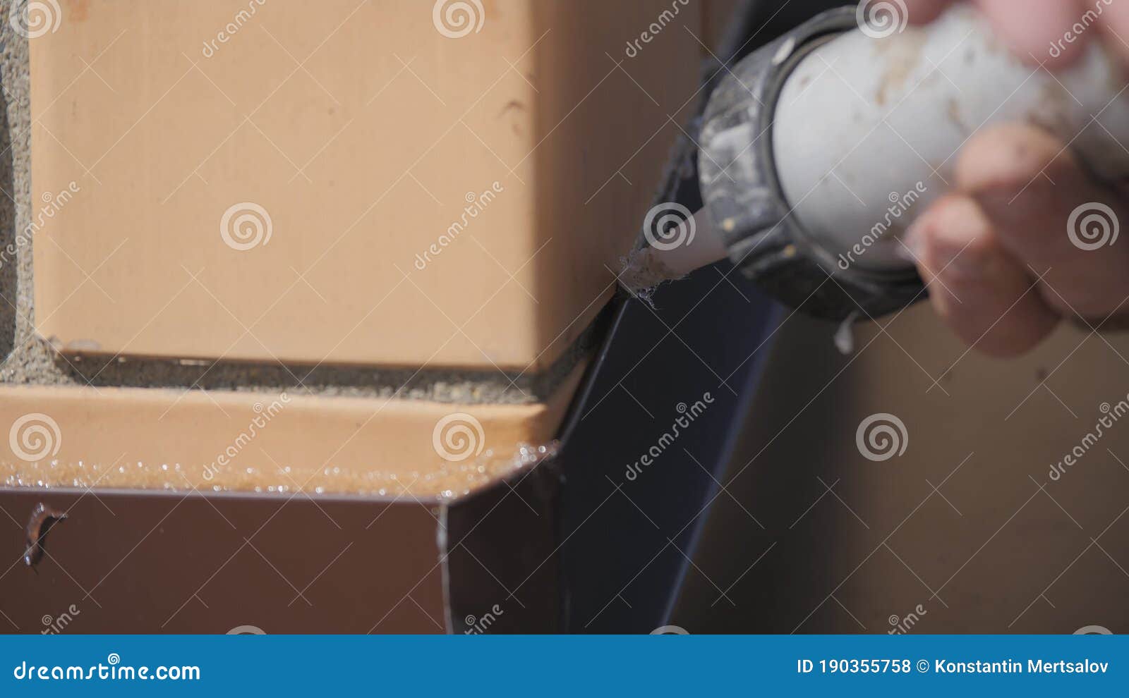 Roofing Work. Sealing of Air Pipe Joints Stock Footage Video of