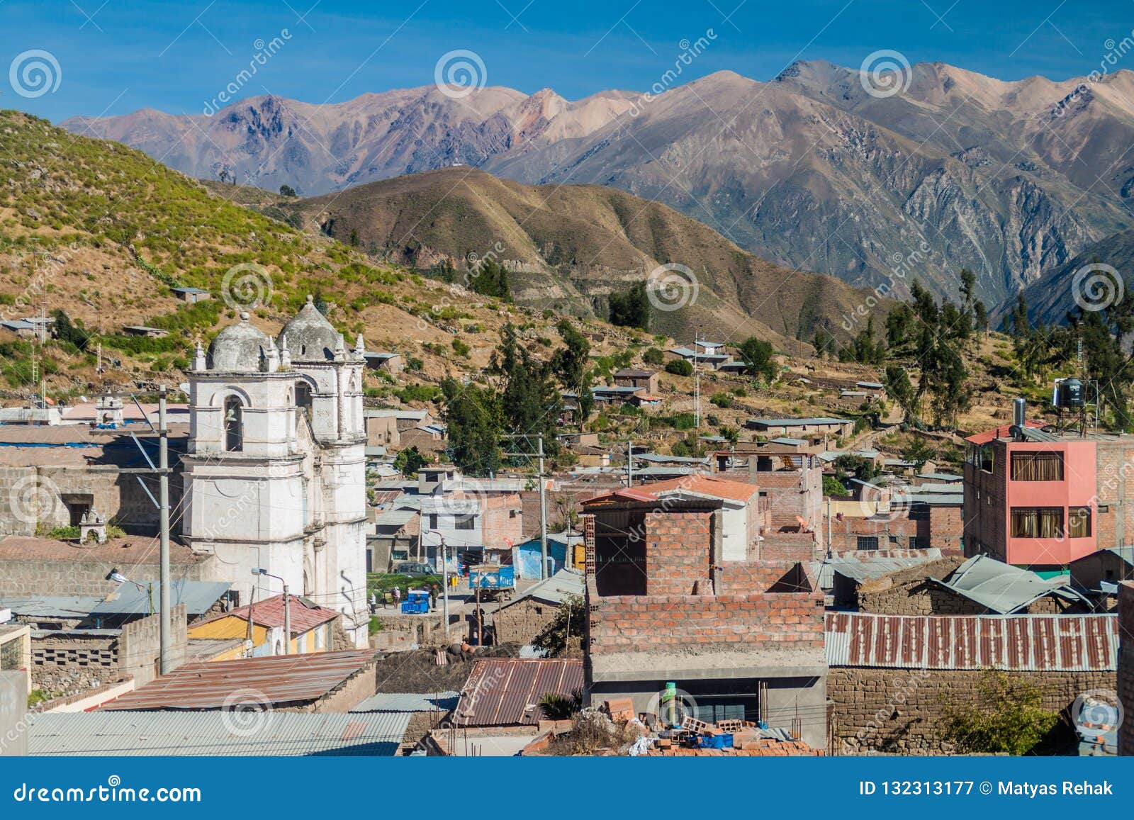 Roofs Of Cabanaconde Village Stock Image Image Of Scenery American