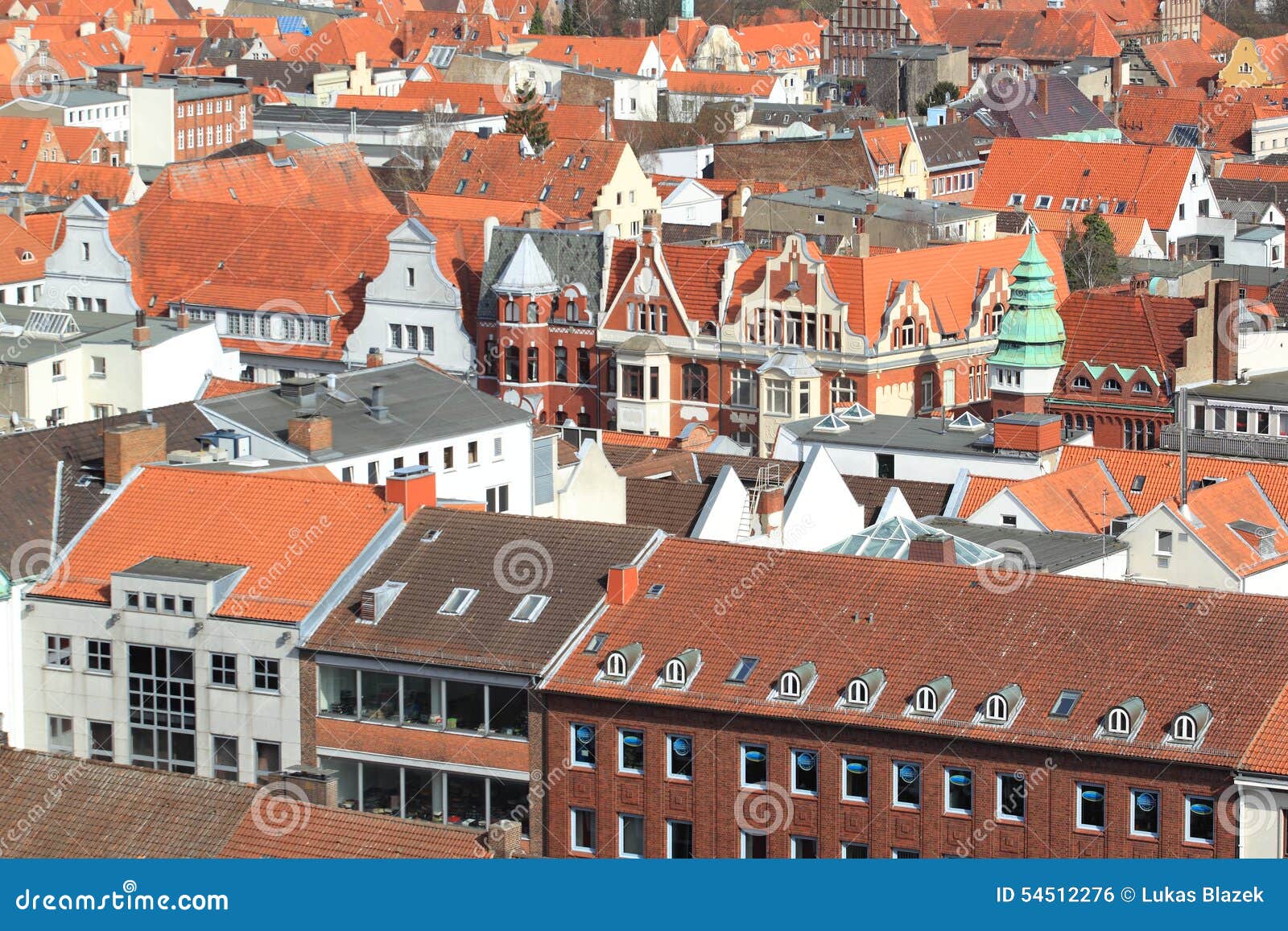 Roofs of Lubeck. Roofs in the historic center of Lubeck, Germany.