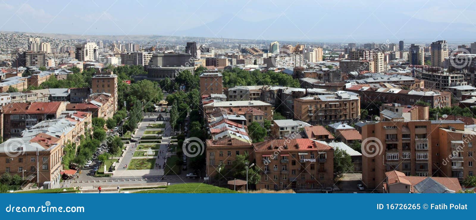 Roofs of Yerevan, Armenia stock image. Image of natural 16726265