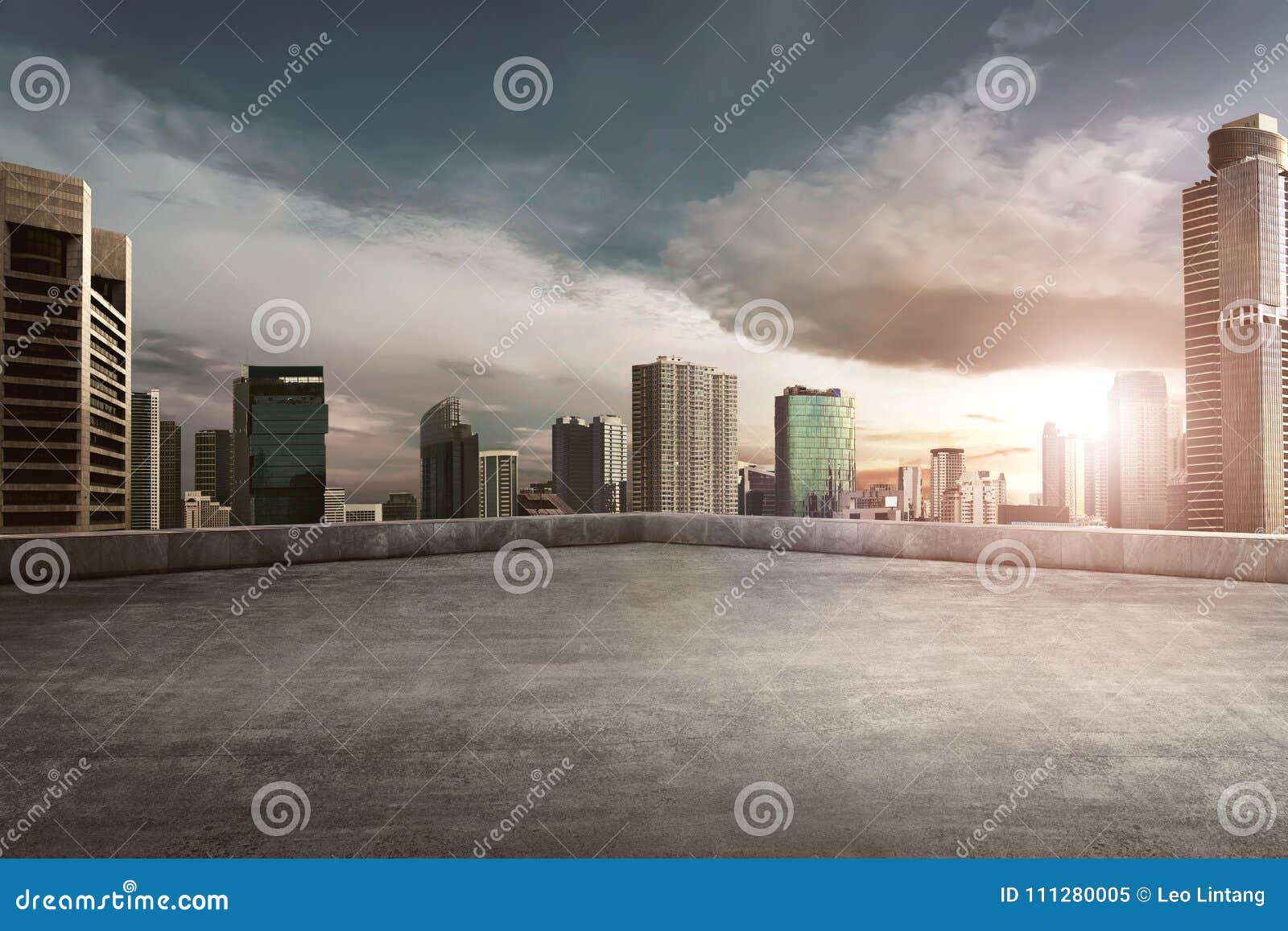 rooftop balcony with cityscape