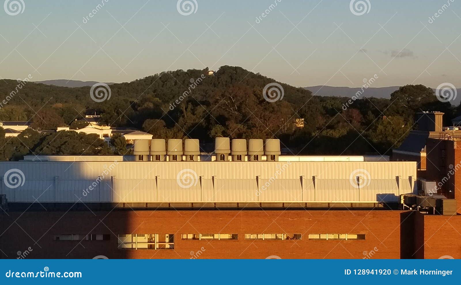 Rooftop of a building stock photo. Image of bunch, blue 128941920