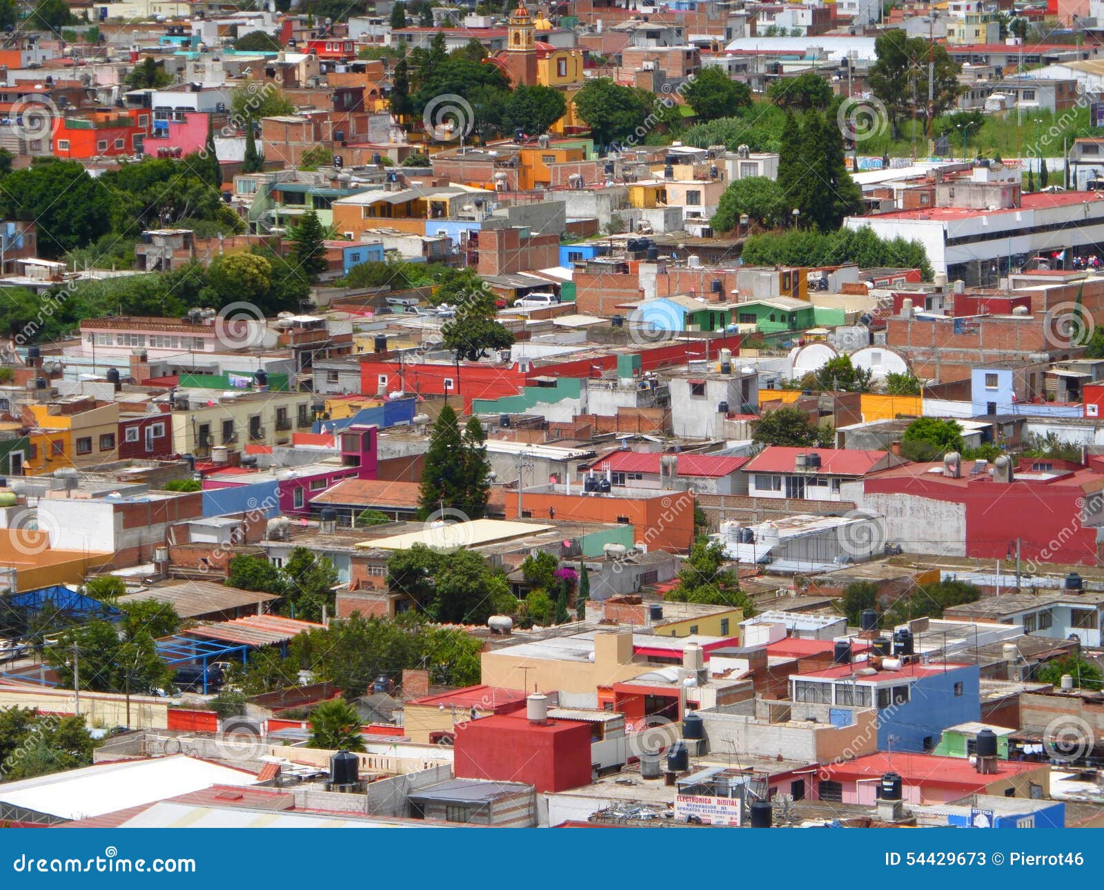 Rooftop of Mexico city stock image. Image of aerial, cityscape 54429673