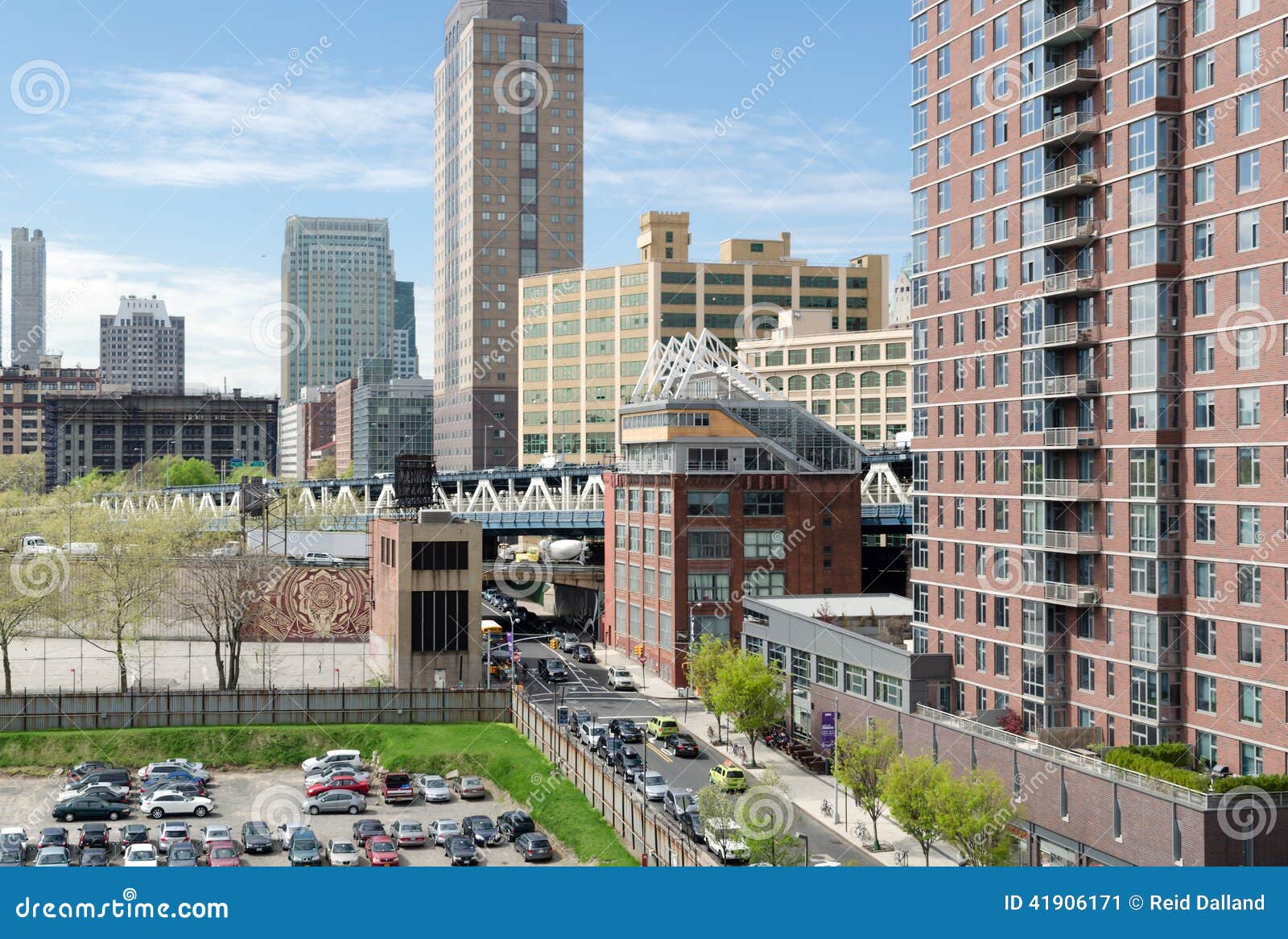 Rooftop View of Dumbo, the Manhattan Bridge, and Downtown Brooklyn