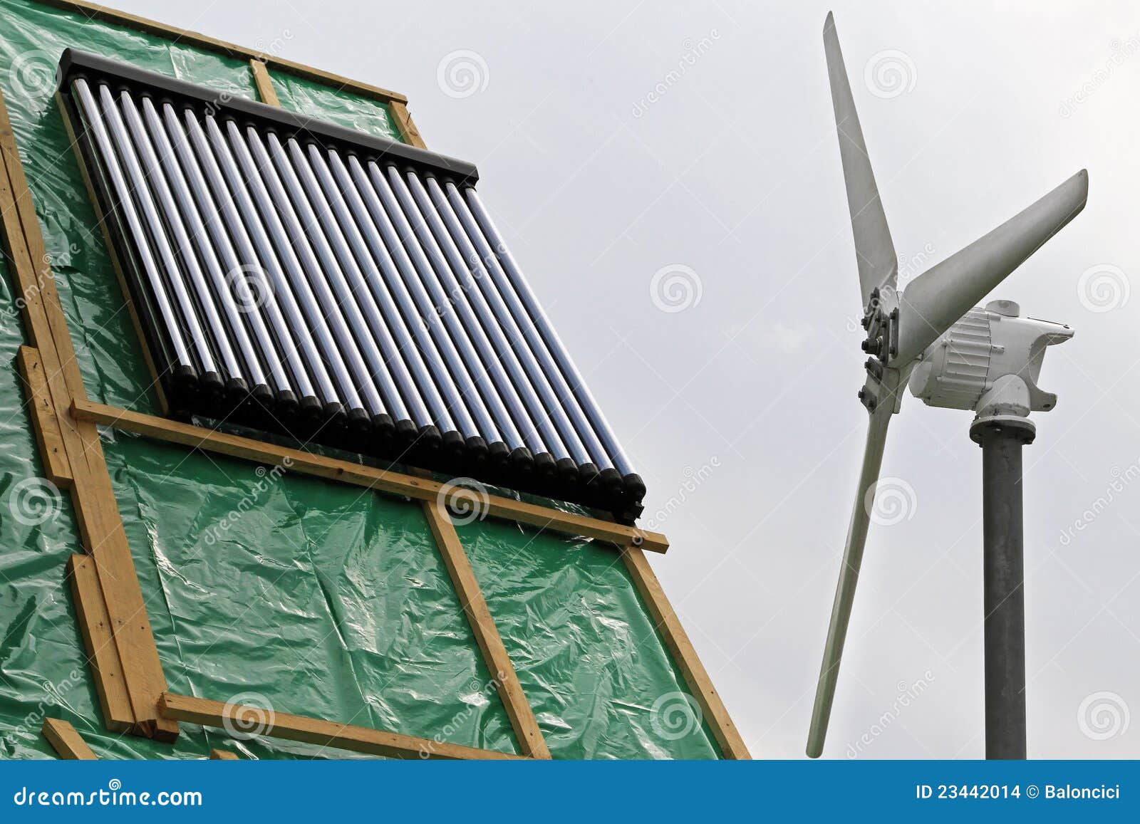 Rooftop water heater stock photo. Image of electric, turbine 23442014