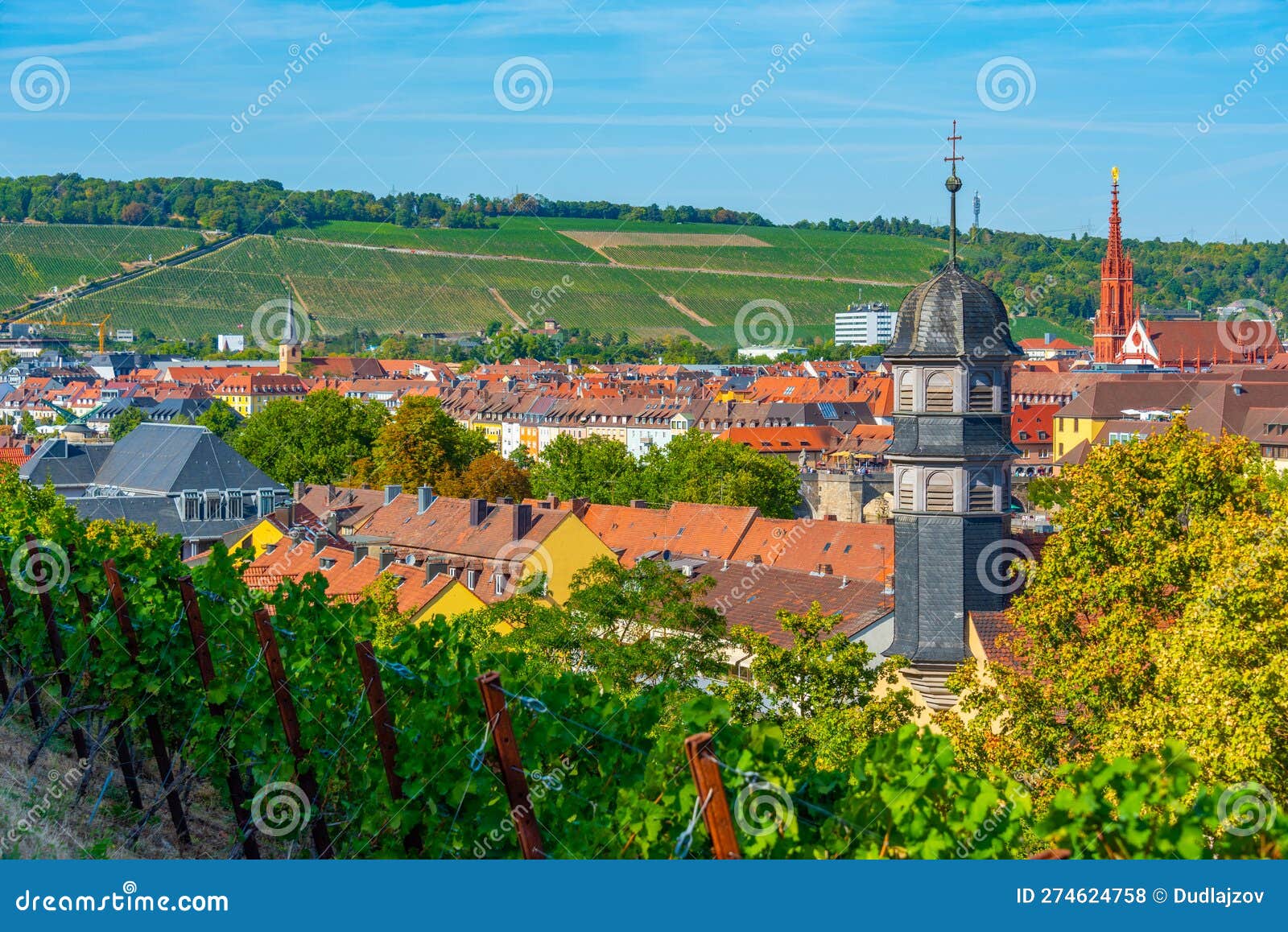 Rooftops of German Town Wurzburg Editorial Stock Photo Image of