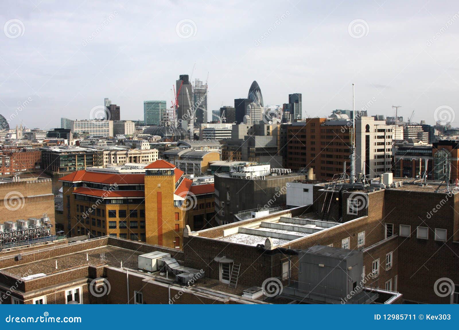 rooftops and skyline of london