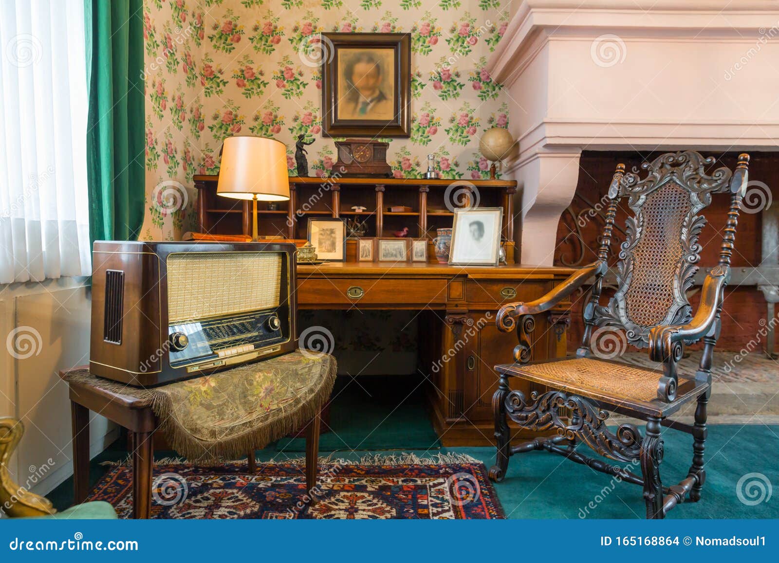 Room Interior with Vintage Furniture, Europe Editorial Stock Image ...