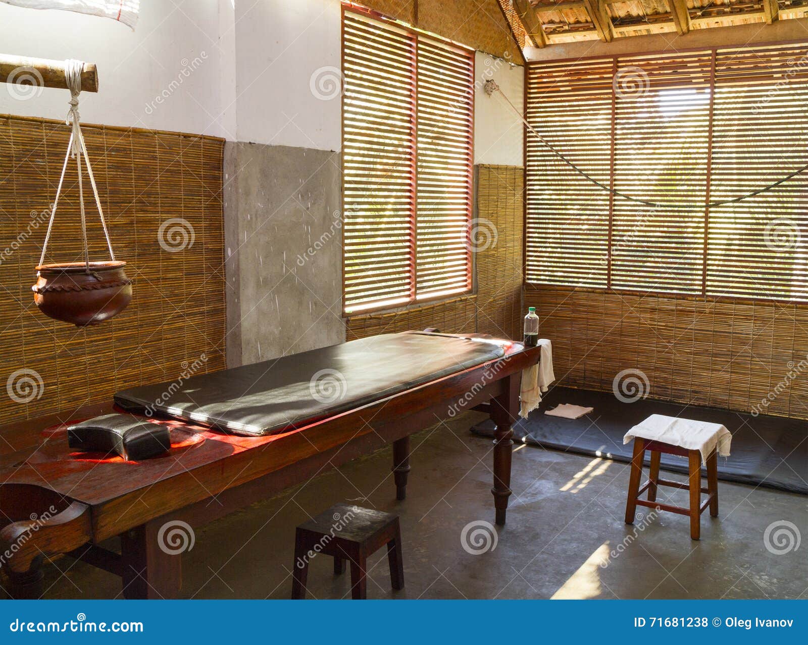 The Room For Medical Treatments In The Ayurvedic Clinic