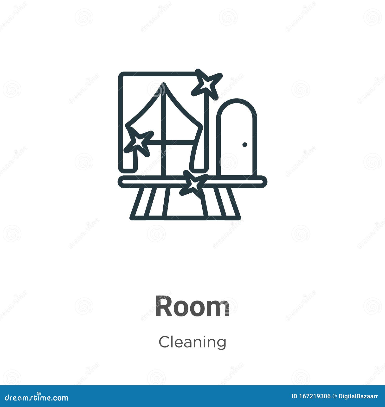 Room Outline Vector Icon. Thin Line Black Room Icon, Flat Vector Simple ...