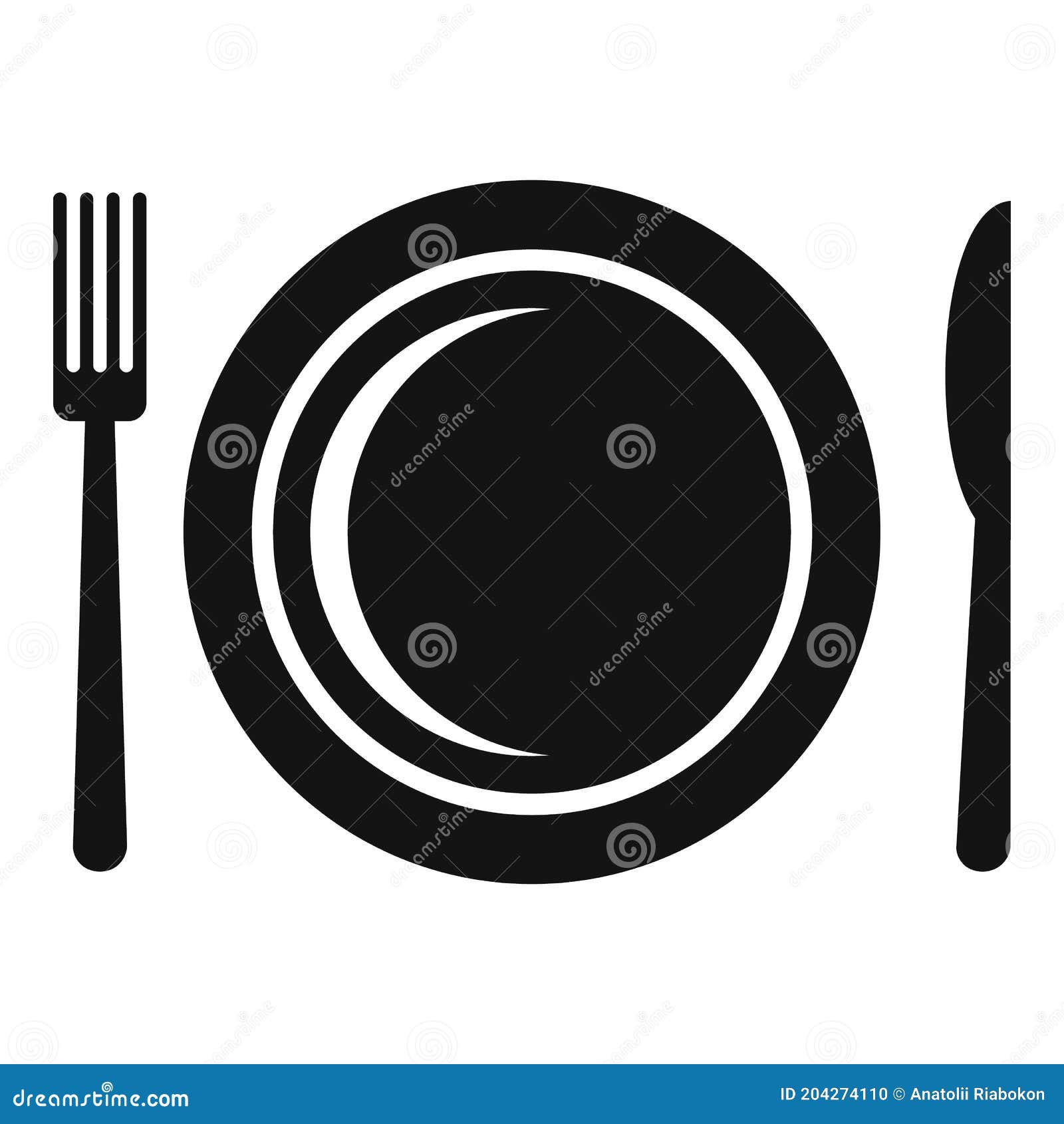 Room Service Dishes Icon, Simple Style Stock Vector Illustration of hotel, cater 204274110