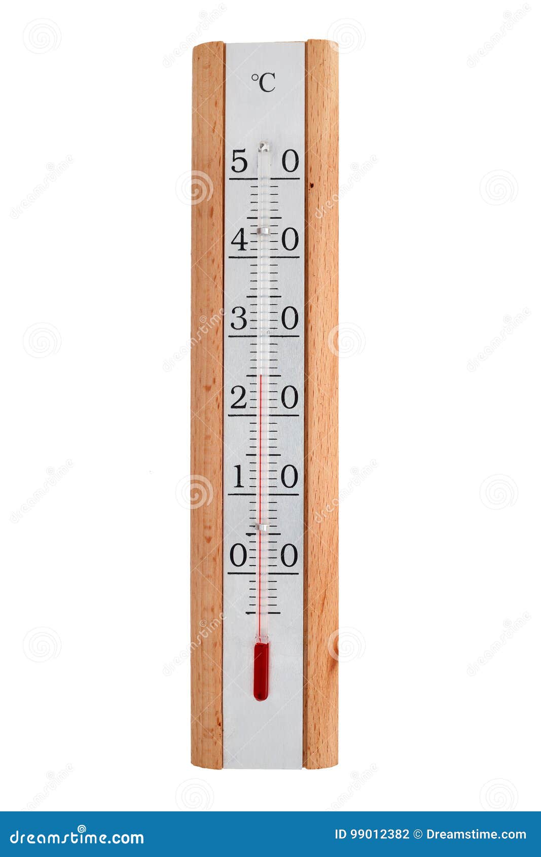 The Room Thermometer On A Metal Plate In A Wooden Frame