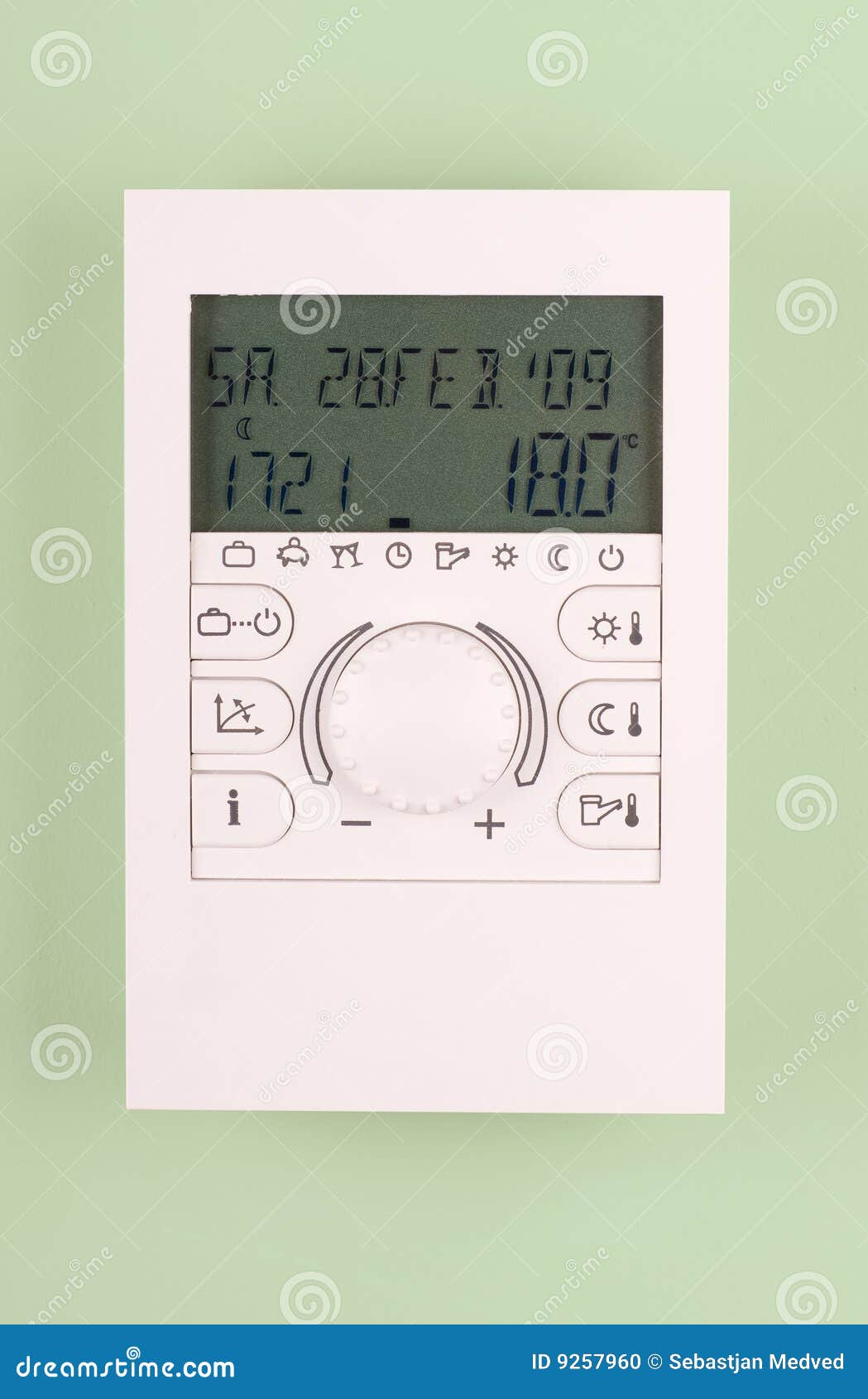 Room thermostate stock photo. Image of room, knob, indoor - 9257960