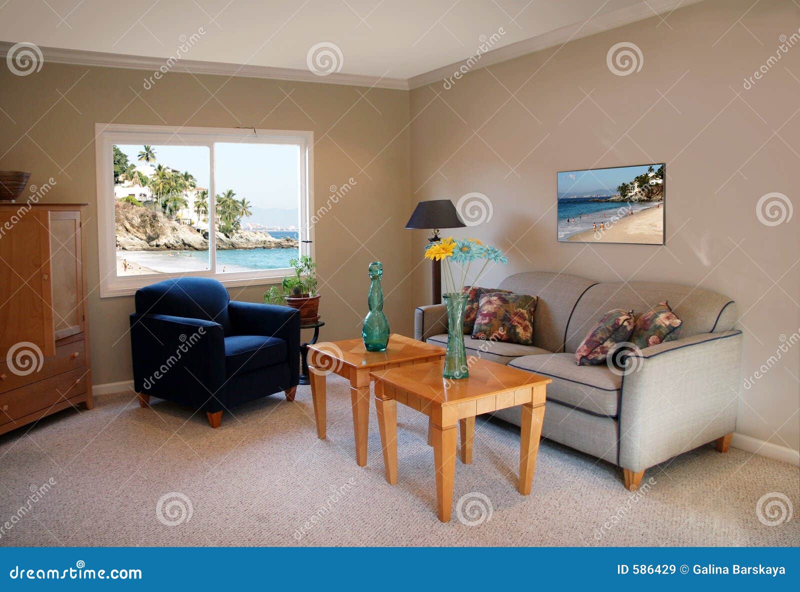 Room with a view stock image. Image of designer, room, decor - 586429