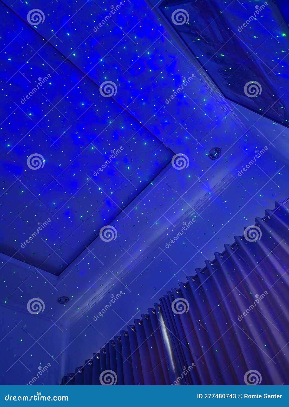 Room Wallpaper Night Vision Blue Light Star Cool Stock Image Image of