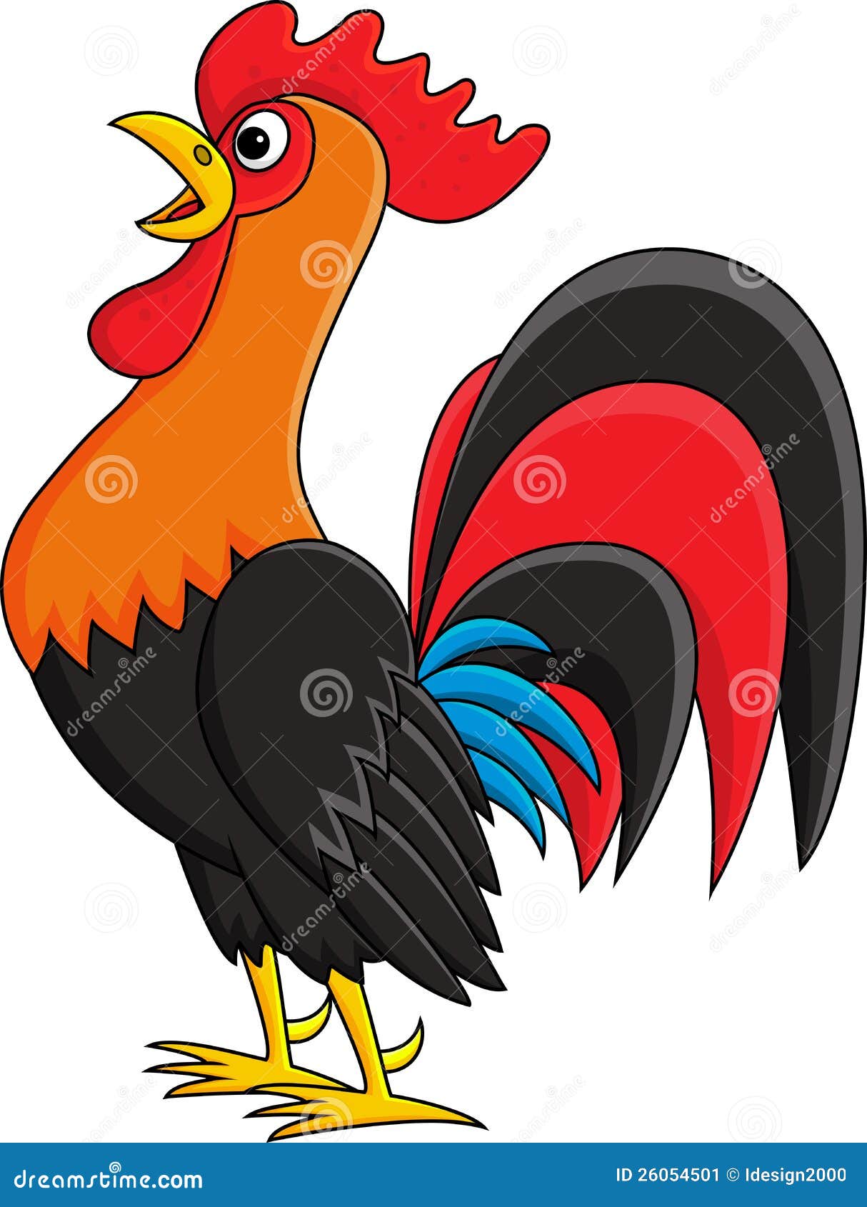 Rooster cartoon stock illustration. Illustration of cartoon - 26054501