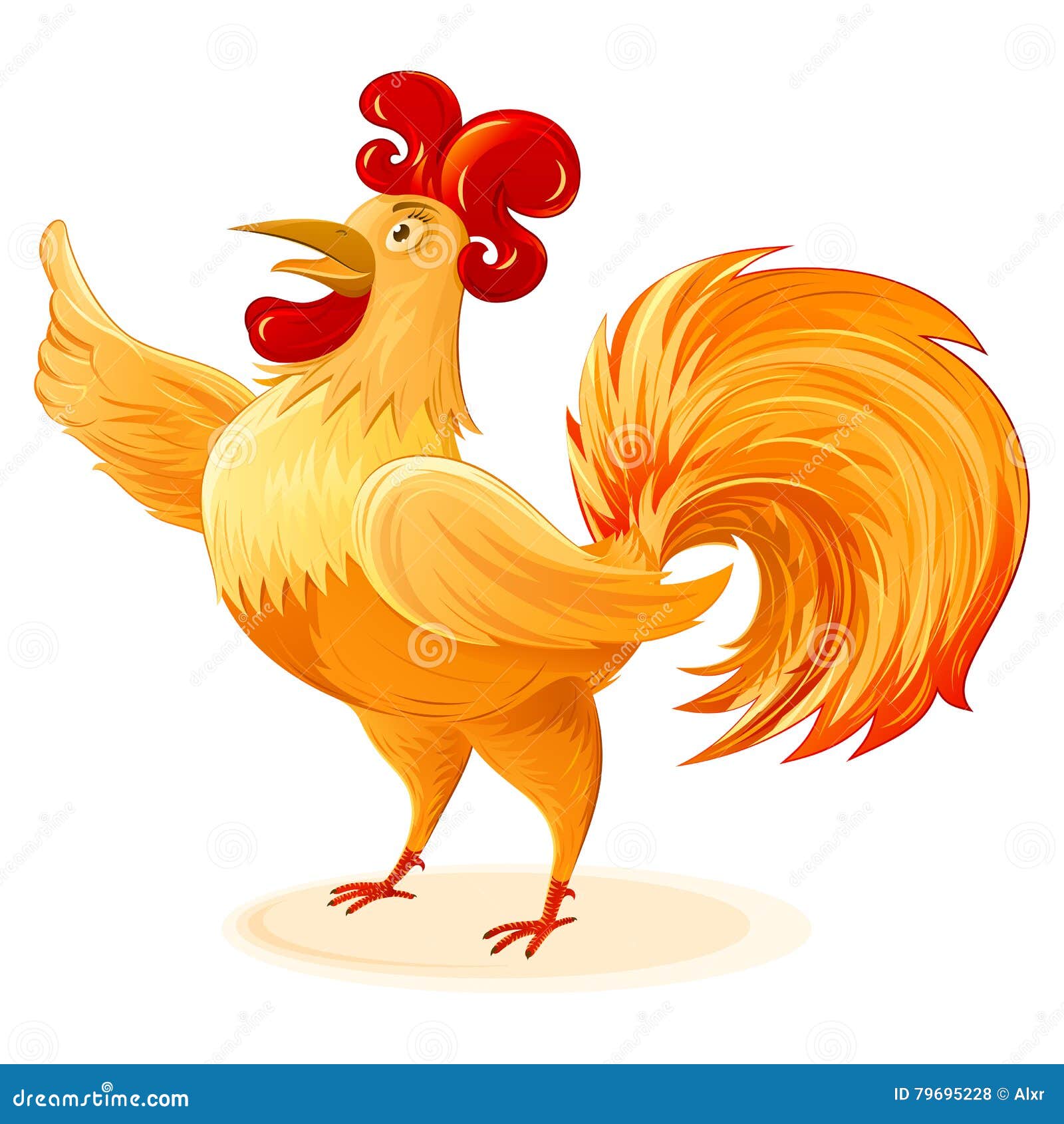 Rooster Christmas New Year Symbol Cartoon Character Stock Vector -  Illustration of colorful, chinese: 79695228