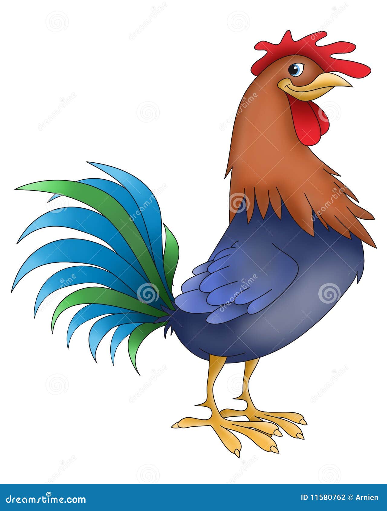 funny rooster cartoon