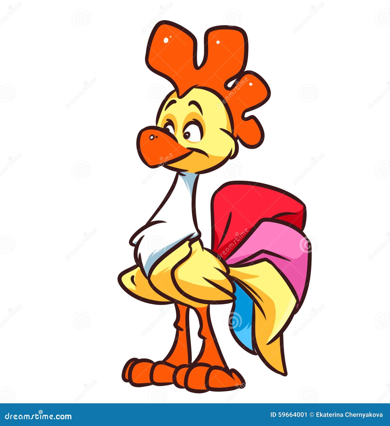 funny rooster cartoon