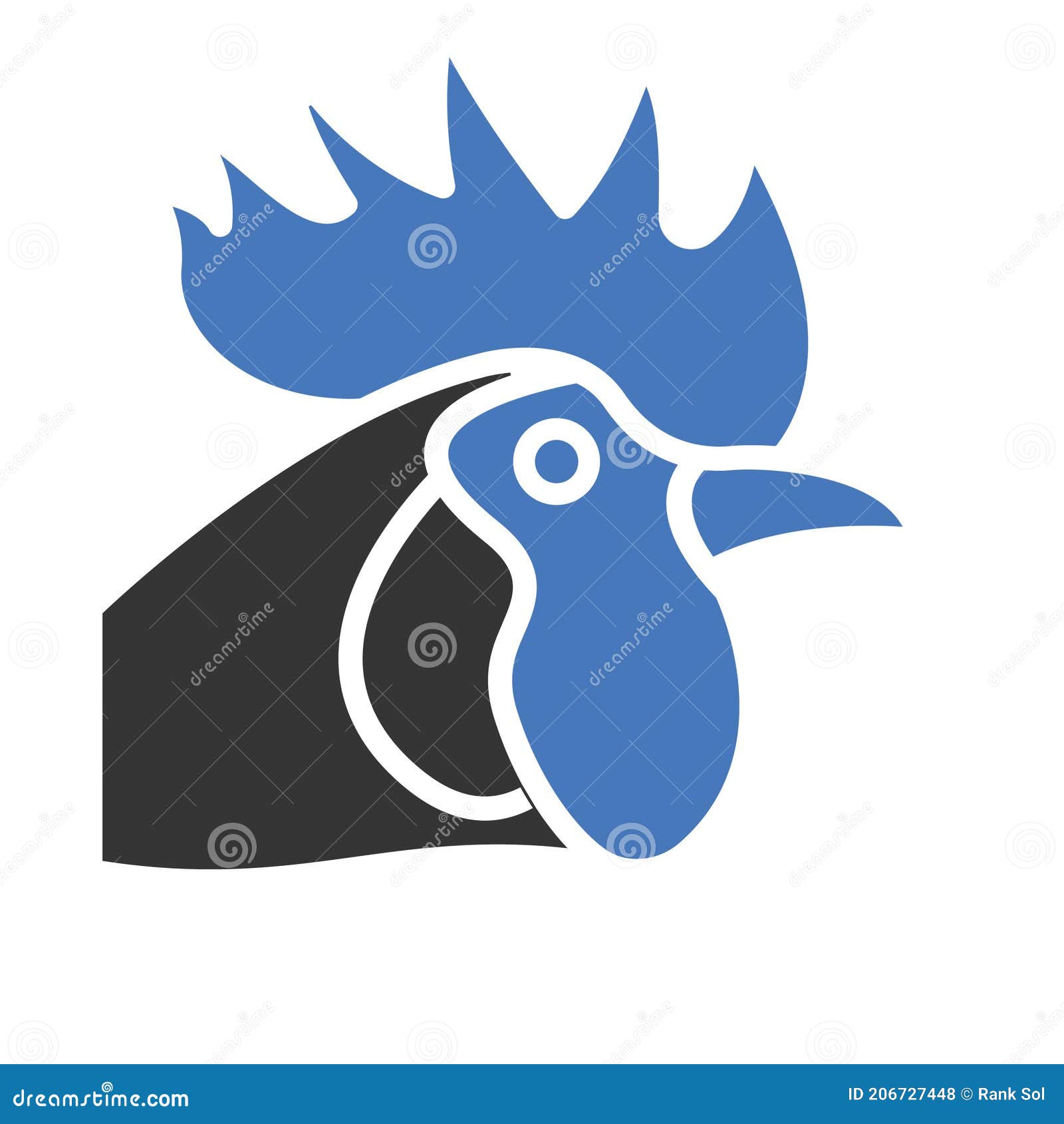 rooster   icon that can be easily modified or edited