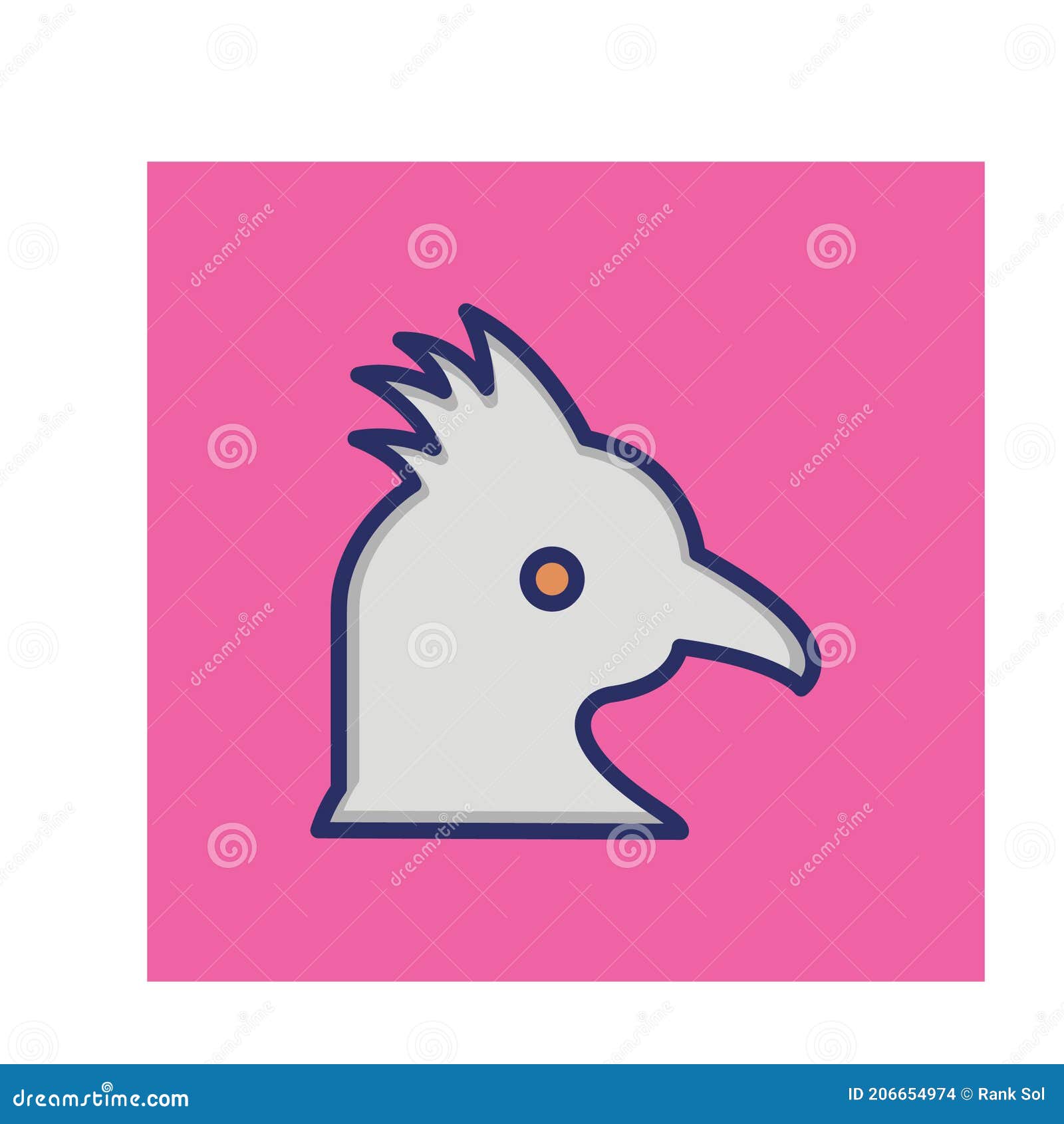 rooster   icon that can be easily modified or edited