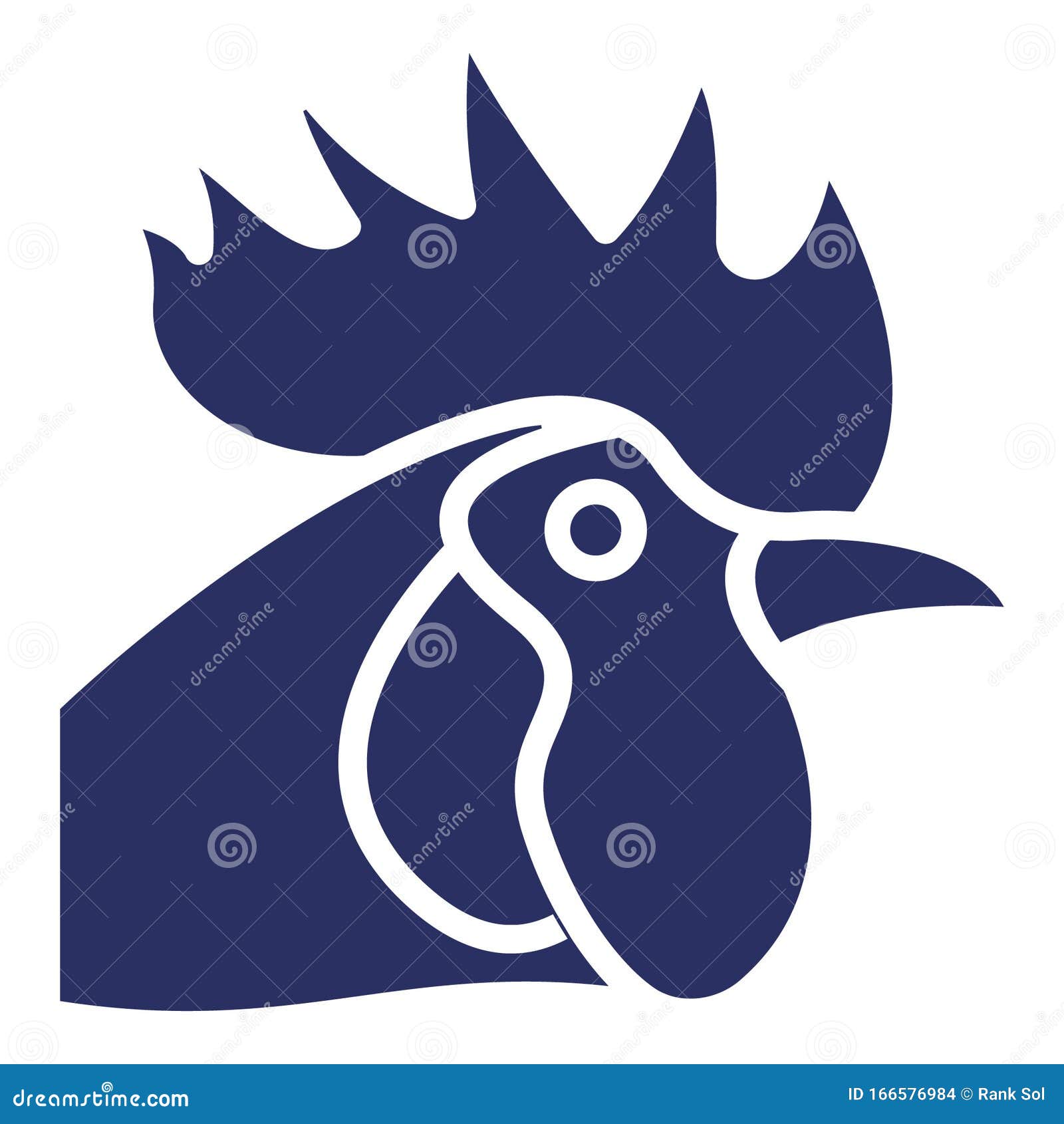 rooster    icon which can be easily modified or edited as you want