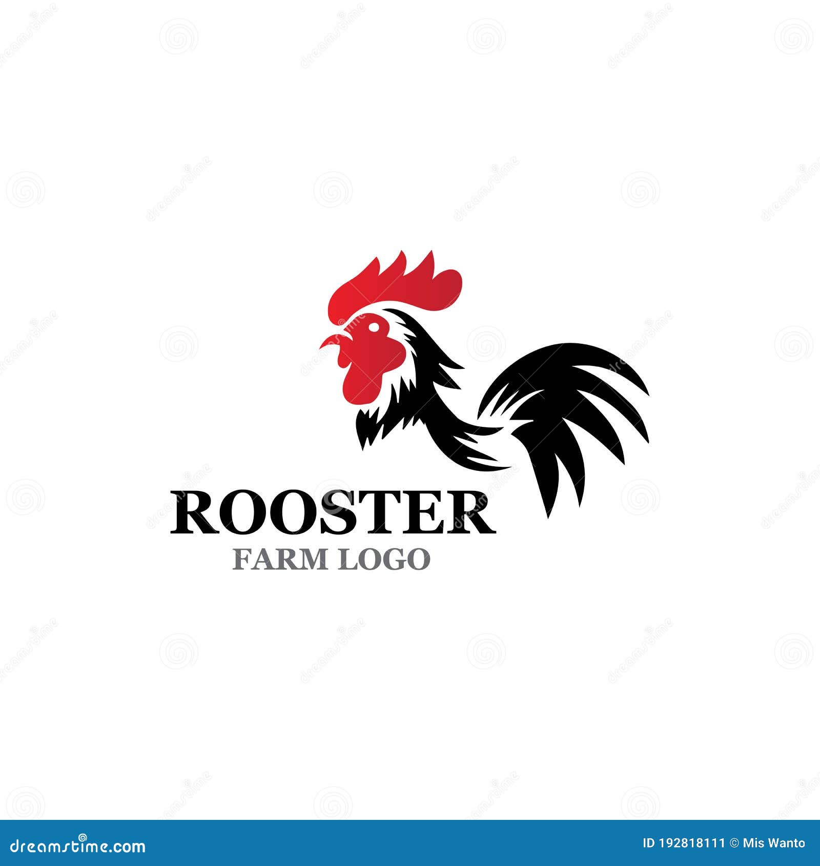 Rooster Logo Template stock vector. Illustration of sign - 192818111