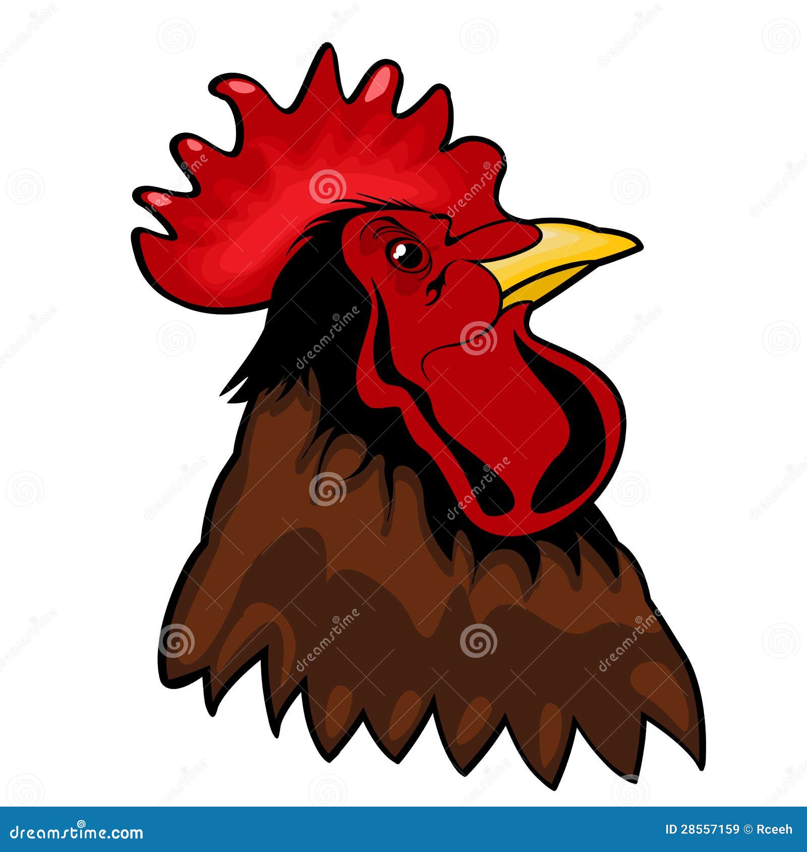 Rooster symbol stock vector. Illustration of painting - 28557159