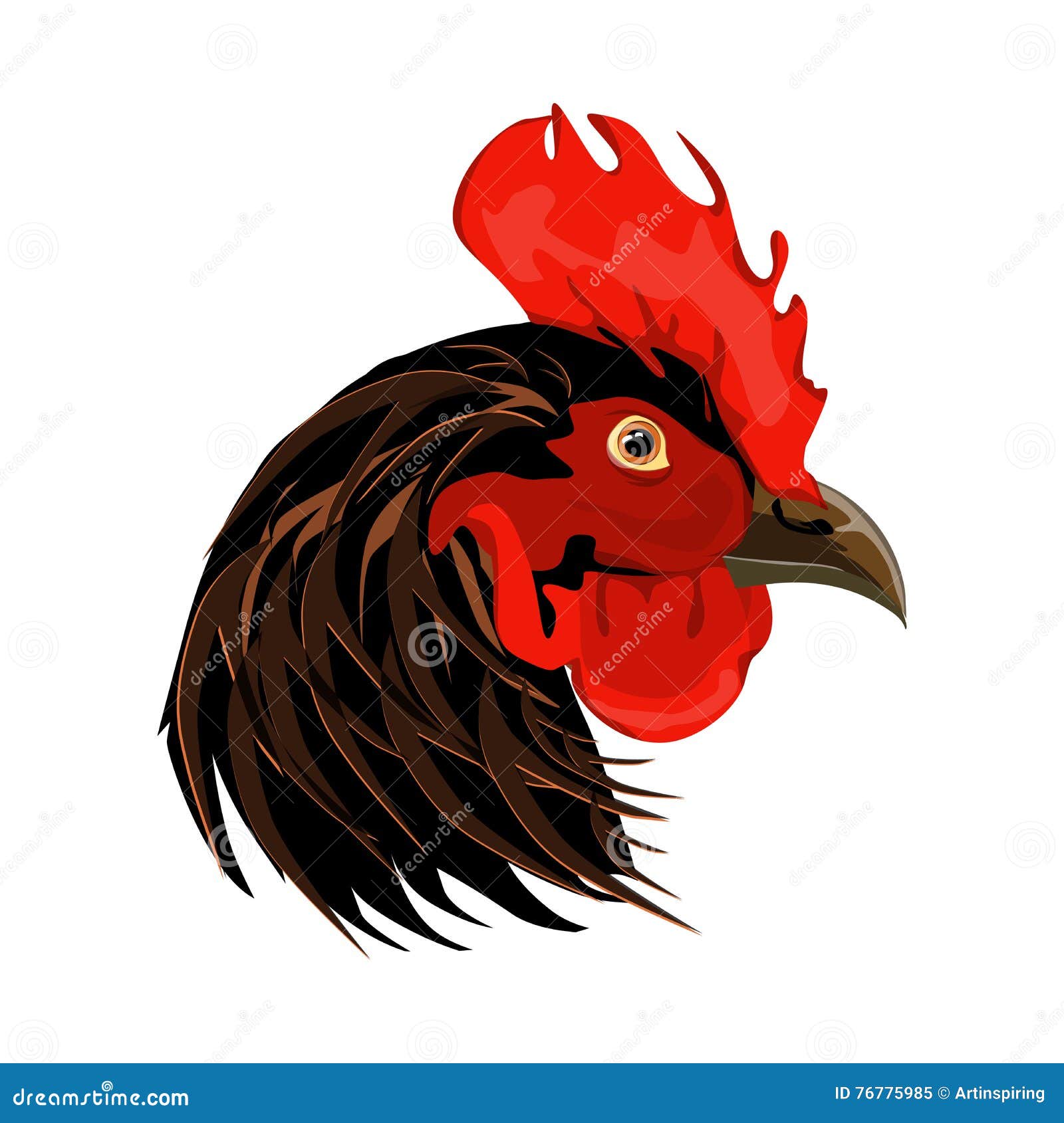 Rooster Symbol of 2017 Year. Stock Vector - Illustration of asia ...