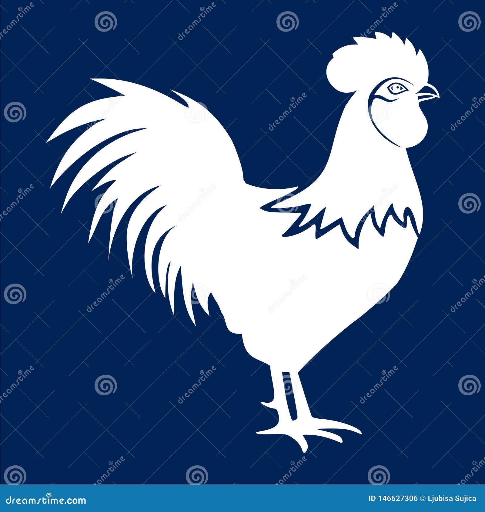 Rooster - Vector Illustration Stock Vector - Illustration of farm