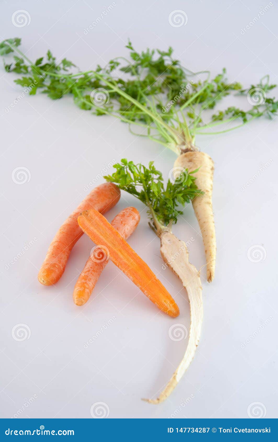 Root Vegetables. Carrots and Parsley Stock Image Image of fresh