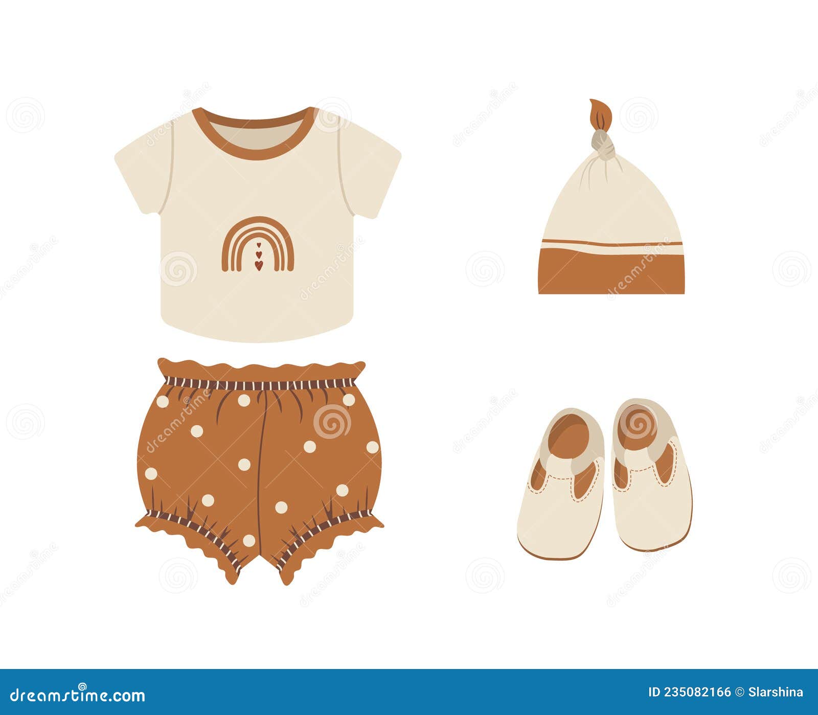 Ropa De Bebé Boho. Armario De Niño Lindo. Ropa De Escandinavos. Ilustración Vectorial En Estilo De Dibujo Plano. Ropa Vintag Stock de ilustración Ilustración de muchacho, aislado: 235082166