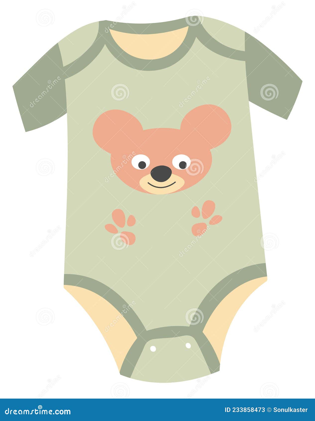 Ropa De Bebé Recién Nacido Traje De Una Pieza Para Niños Ilustración del  Vector - Ilustración de etiqueta, textil: 233858473