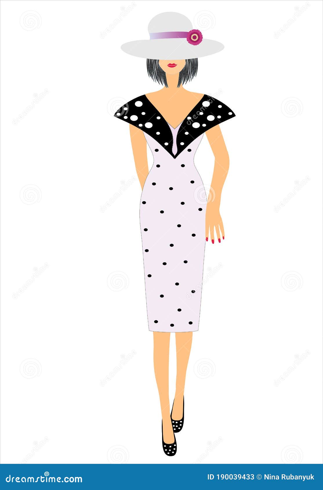 Ropa de moda para mujeres ilustración del vector. Ilustración de pelo -  190039433