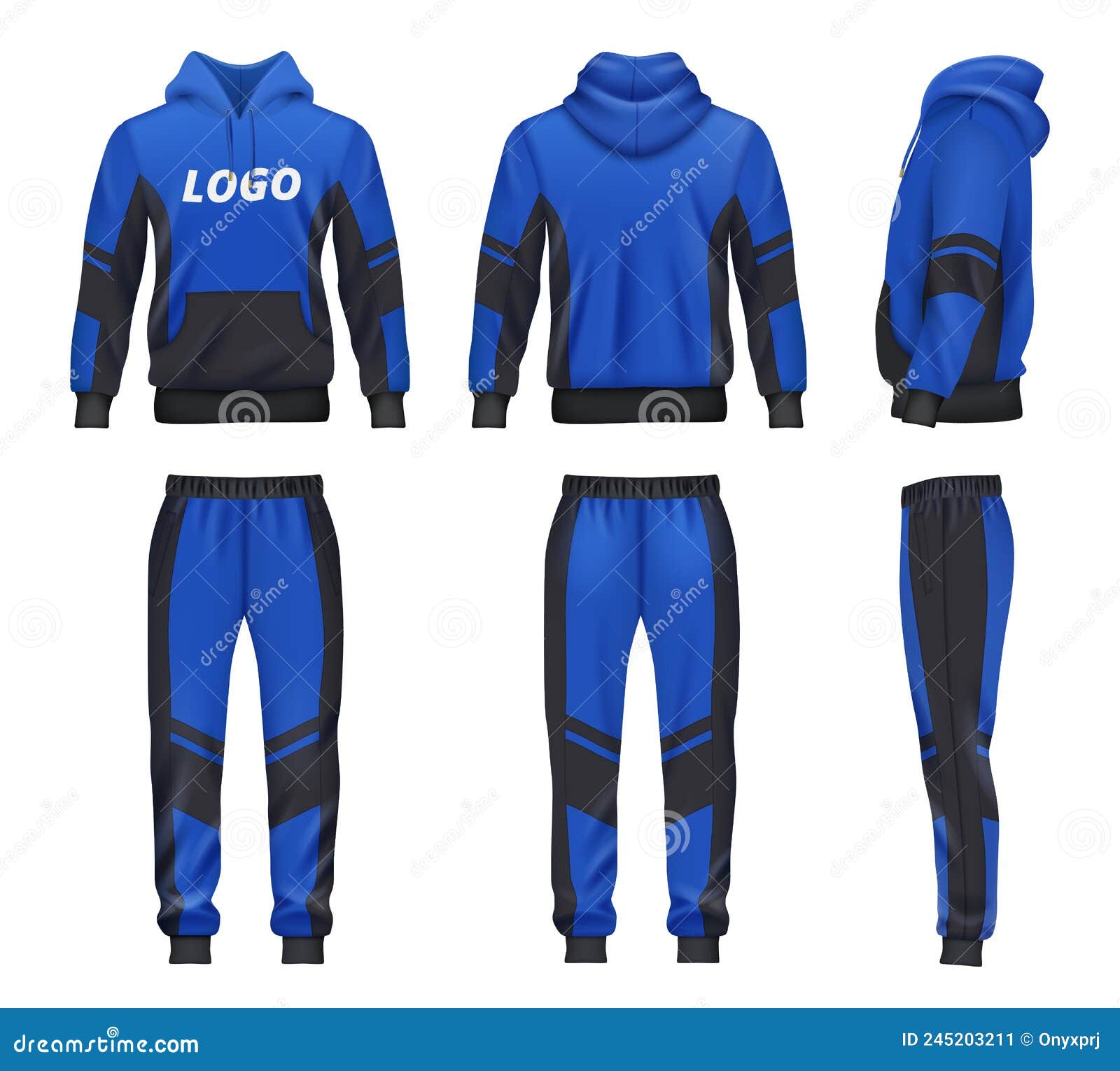 Ropa Deportiva. Ropa Casual Y Pantalones Para Personas Activas Modelos De  Diseño Vectorial Decente En Realidad Ilustración del Vector - Ilustración  de uniforme, ropa: 245203211