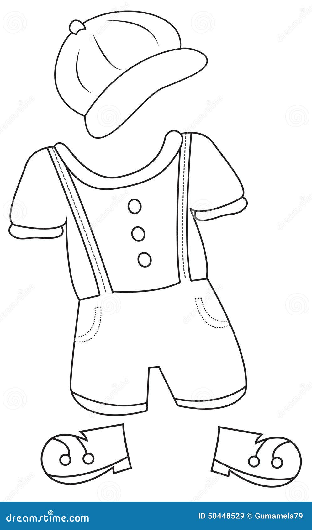 Ropa que colorea la página stock de ilustración. Ilustración de diseño