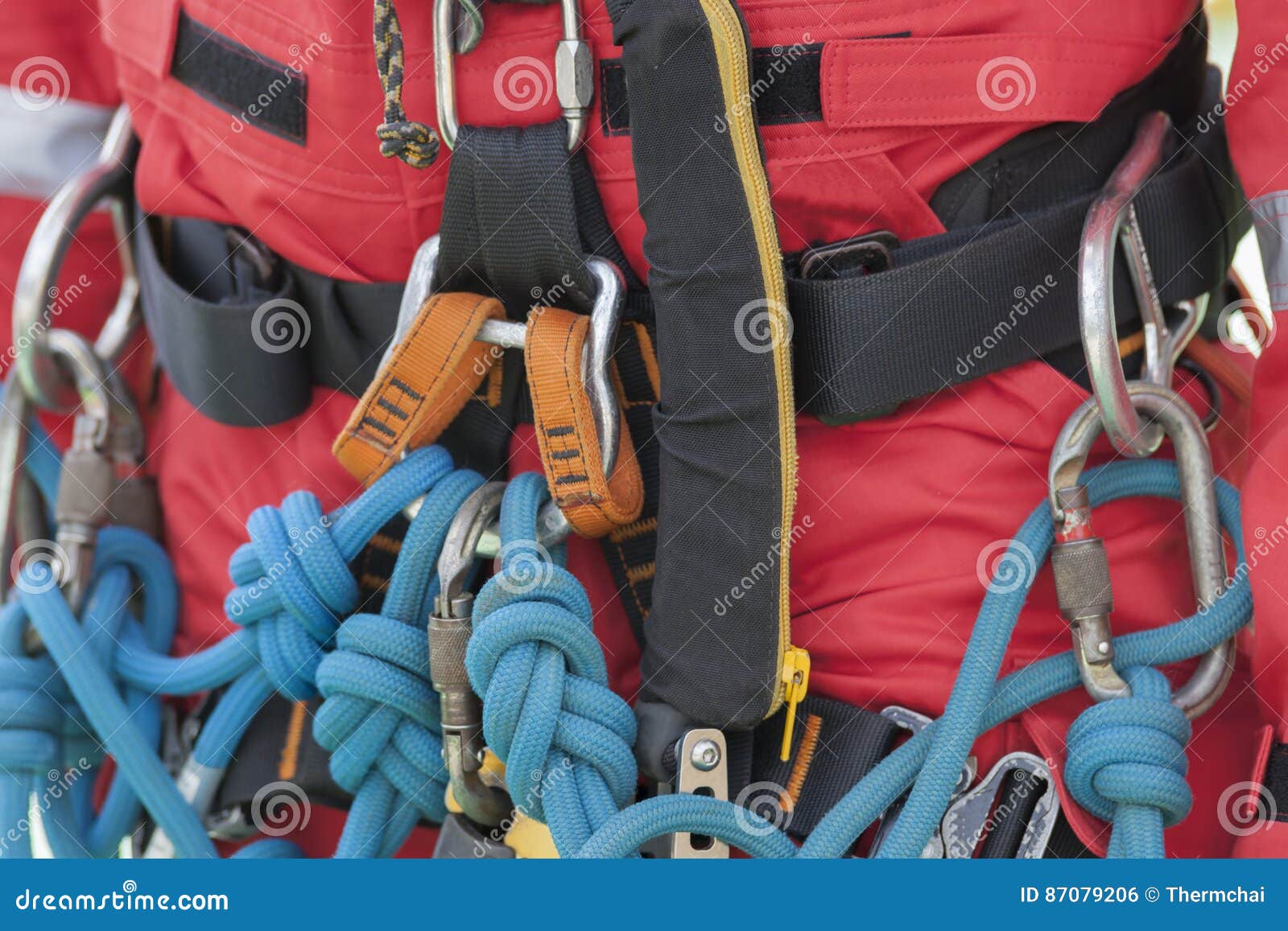 Rope access equipment stock photo. Image of safety, workman 87079206