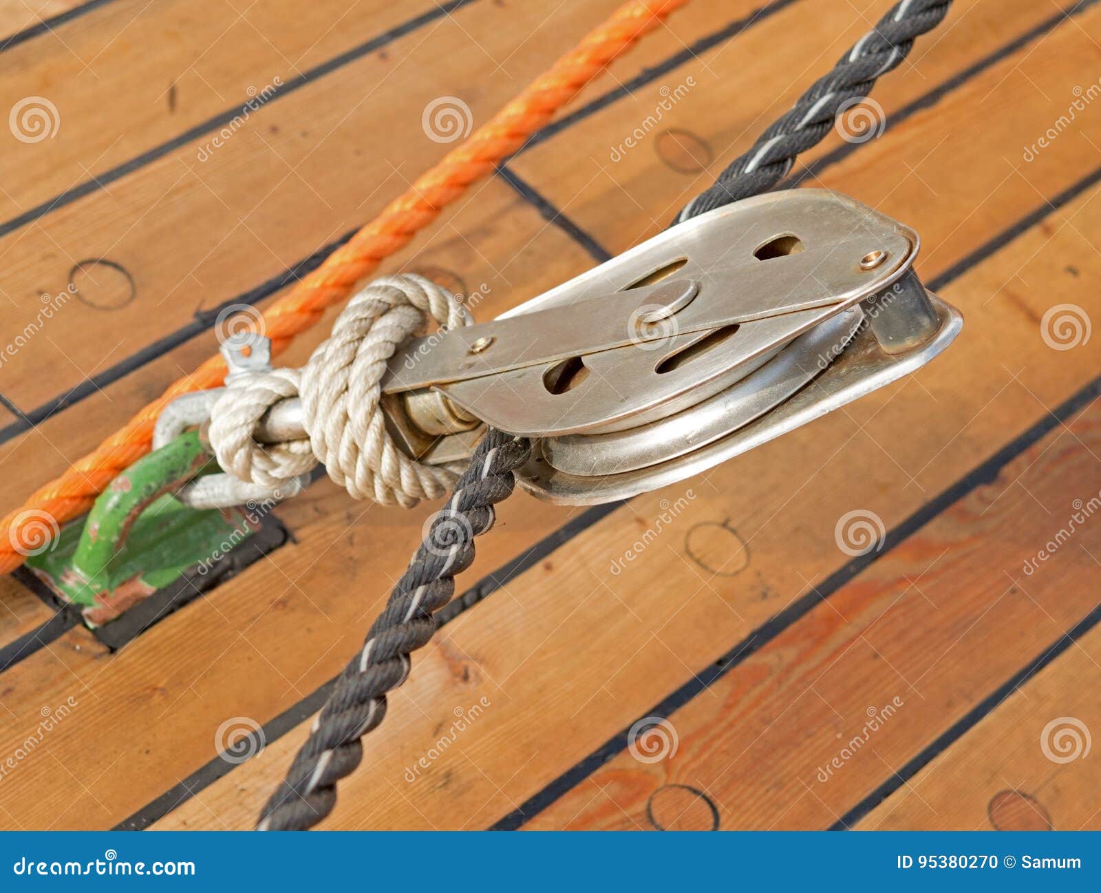 Rope on blocks stock photo. Image of rigging, contemporary 95380270