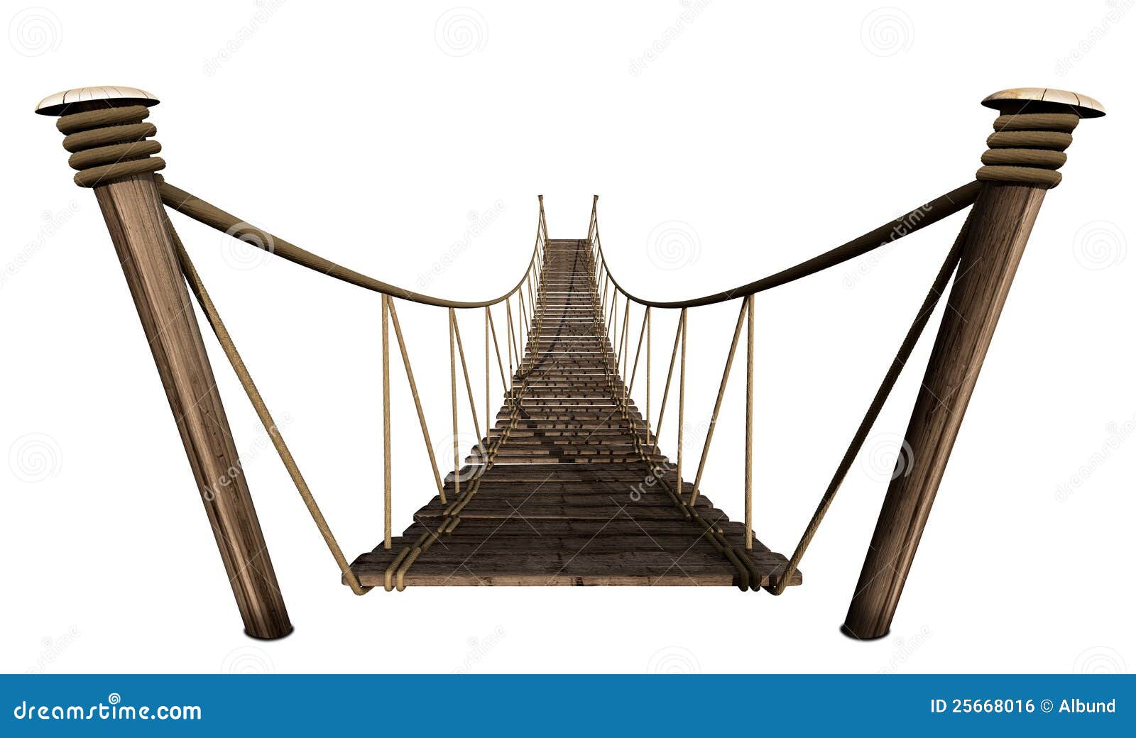 Rope Bridge stock illustration. Illustration of journey - 25668016