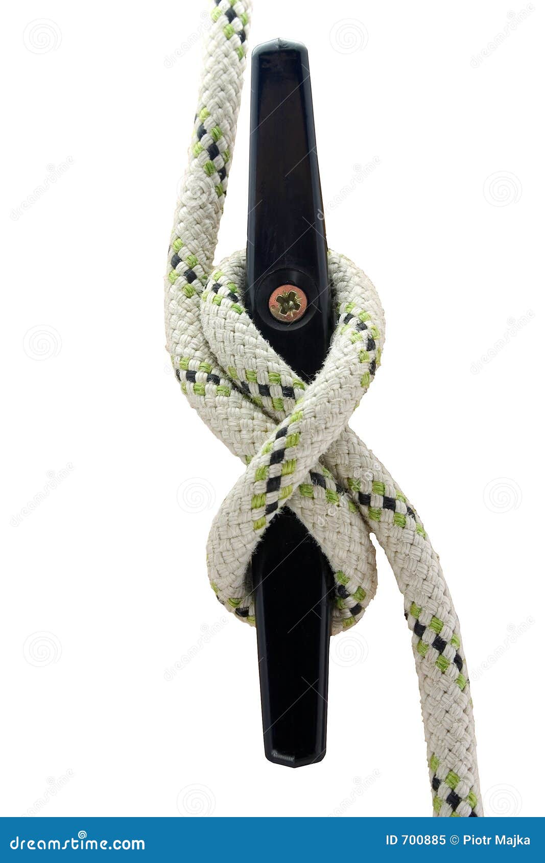 Rope on cleat stock image. Image of isolated, closeup, mount 700885