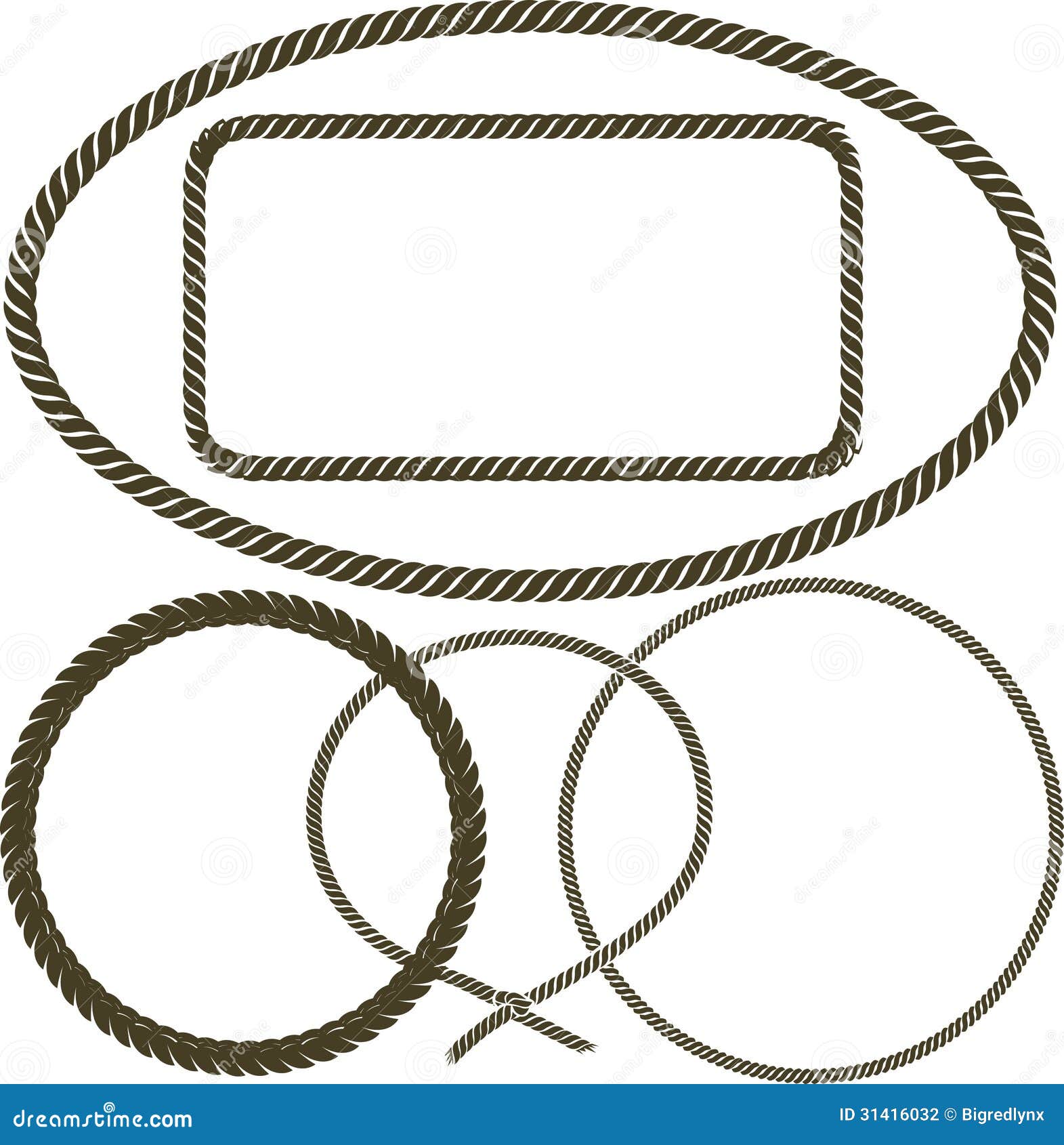 Rope stock vector. Illustration of oval, knot, loop, circle 31416032