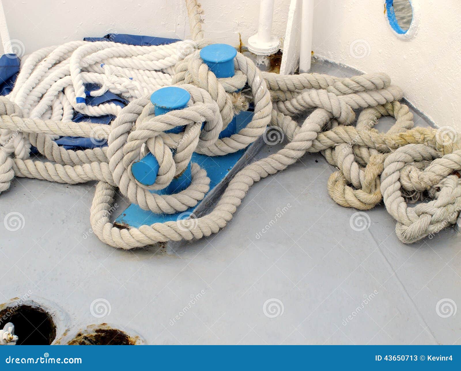 Rope coiled on a boat stock image. Image of string, boat 43650713