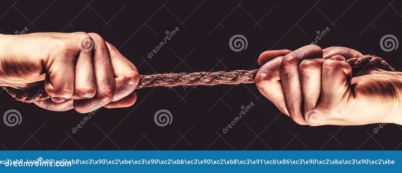 Rope, Cord. Hand Holding a Rope, Climbing Rope, Strength and